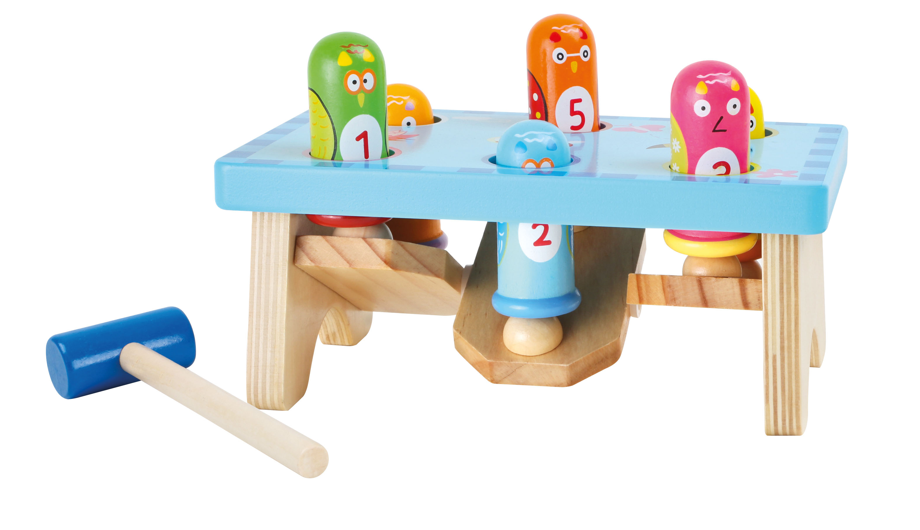 Kolpfspiel mit Holzhammer für Kinder