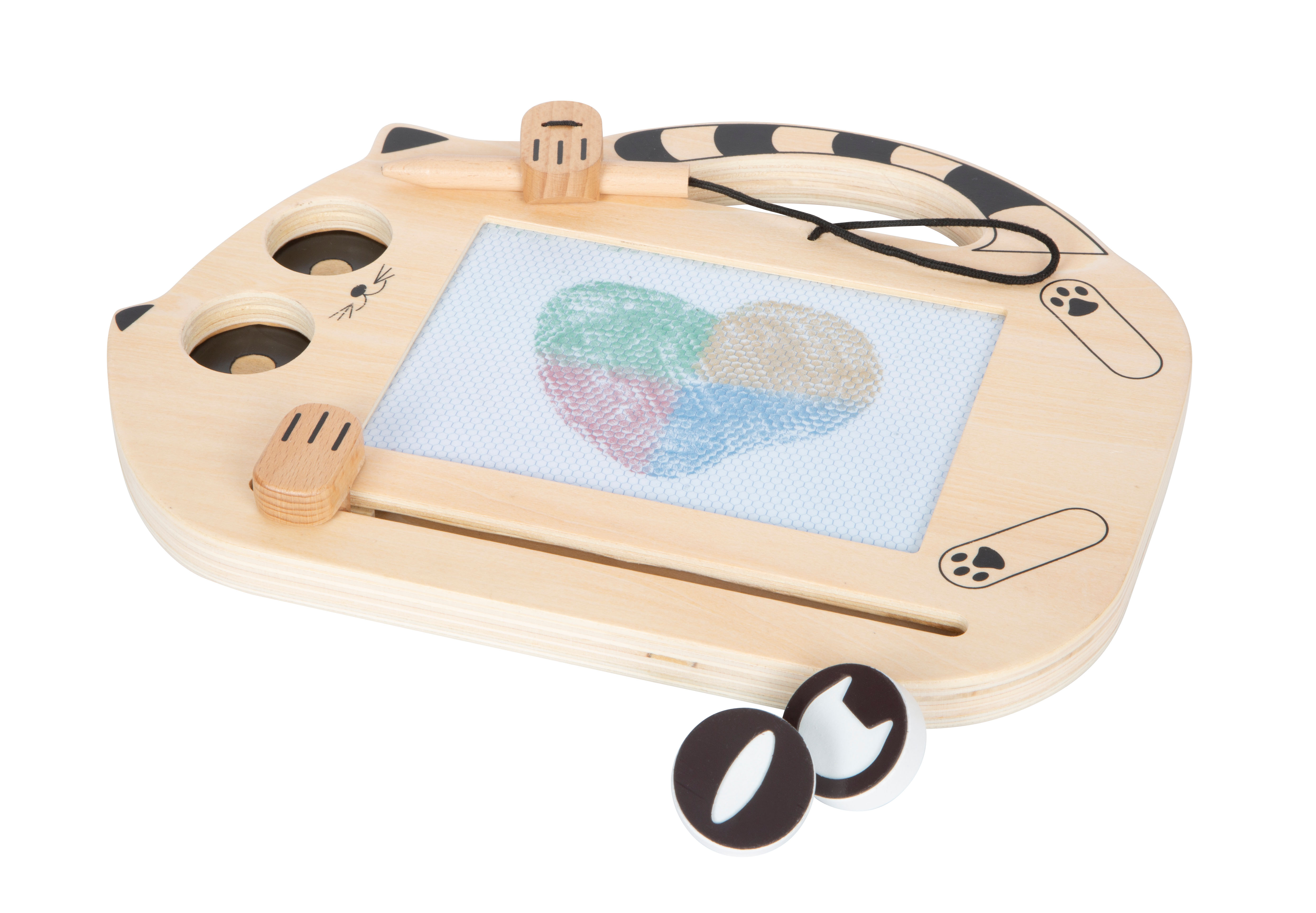 Magic Board Katze mit zwei Stempeln zum bunten Malen