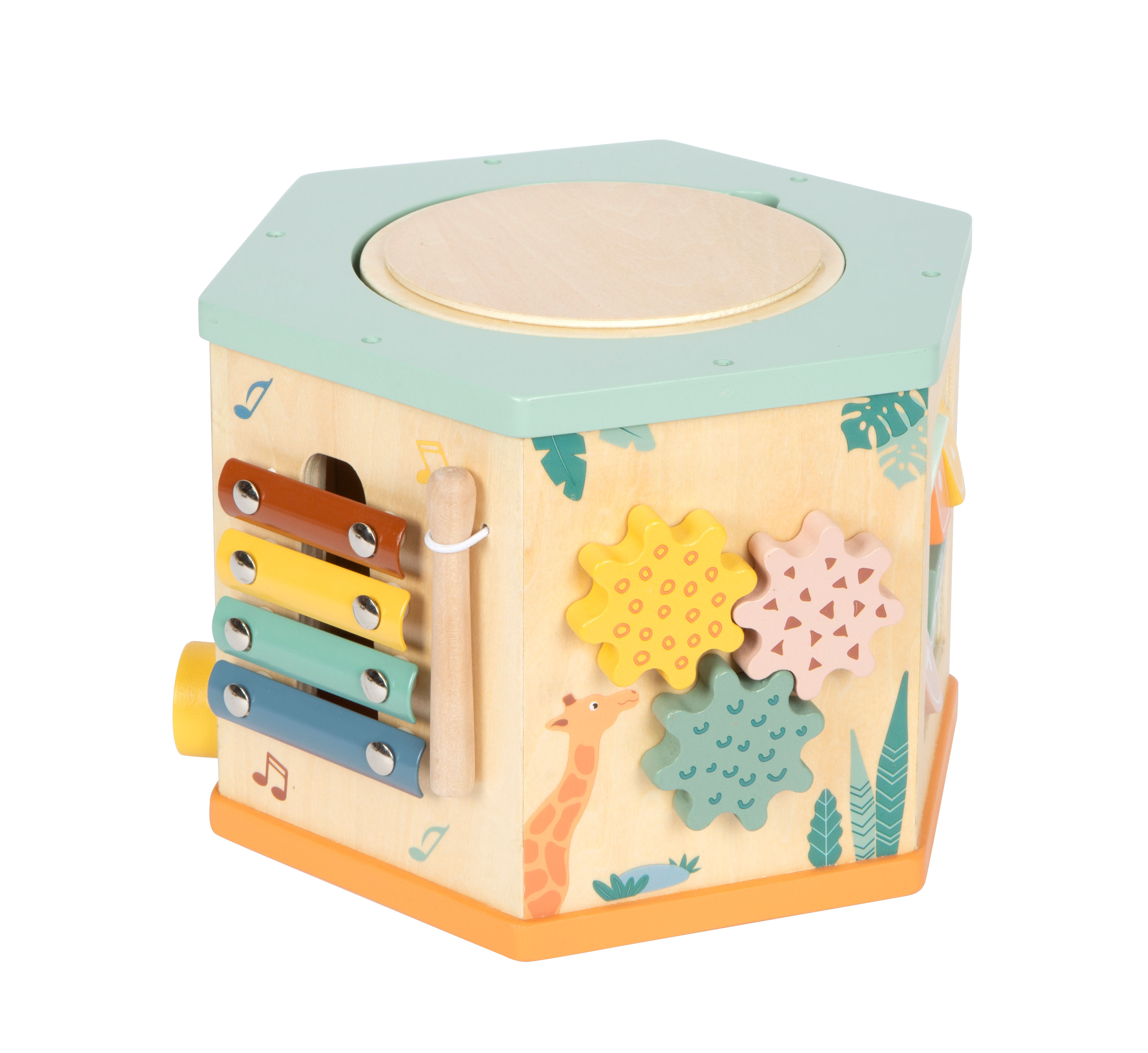 Motorikwürfel für Kinder mit Safari-Tieren