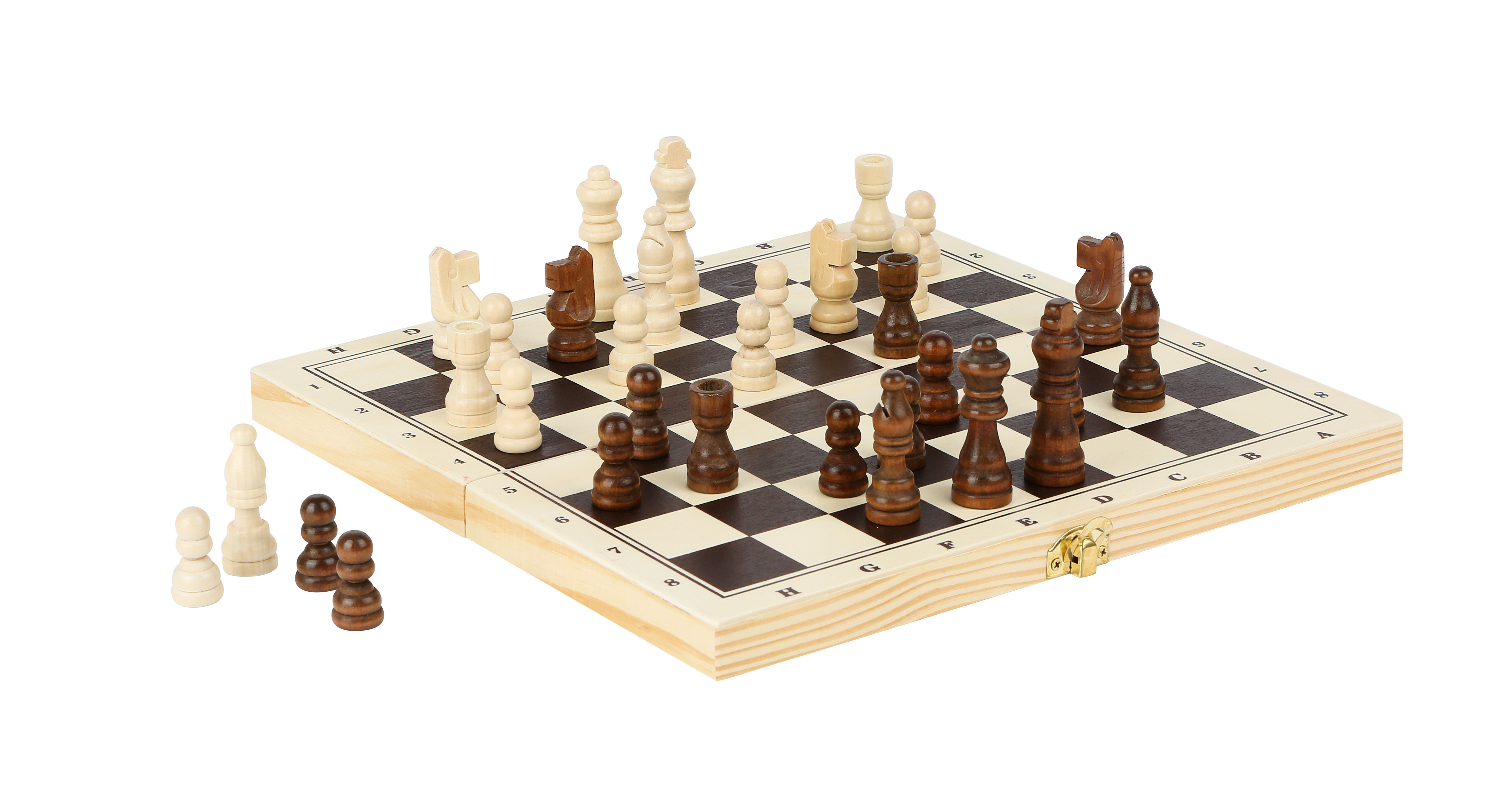 Spieleklaßiker 3in1 Holzkoffer Schach