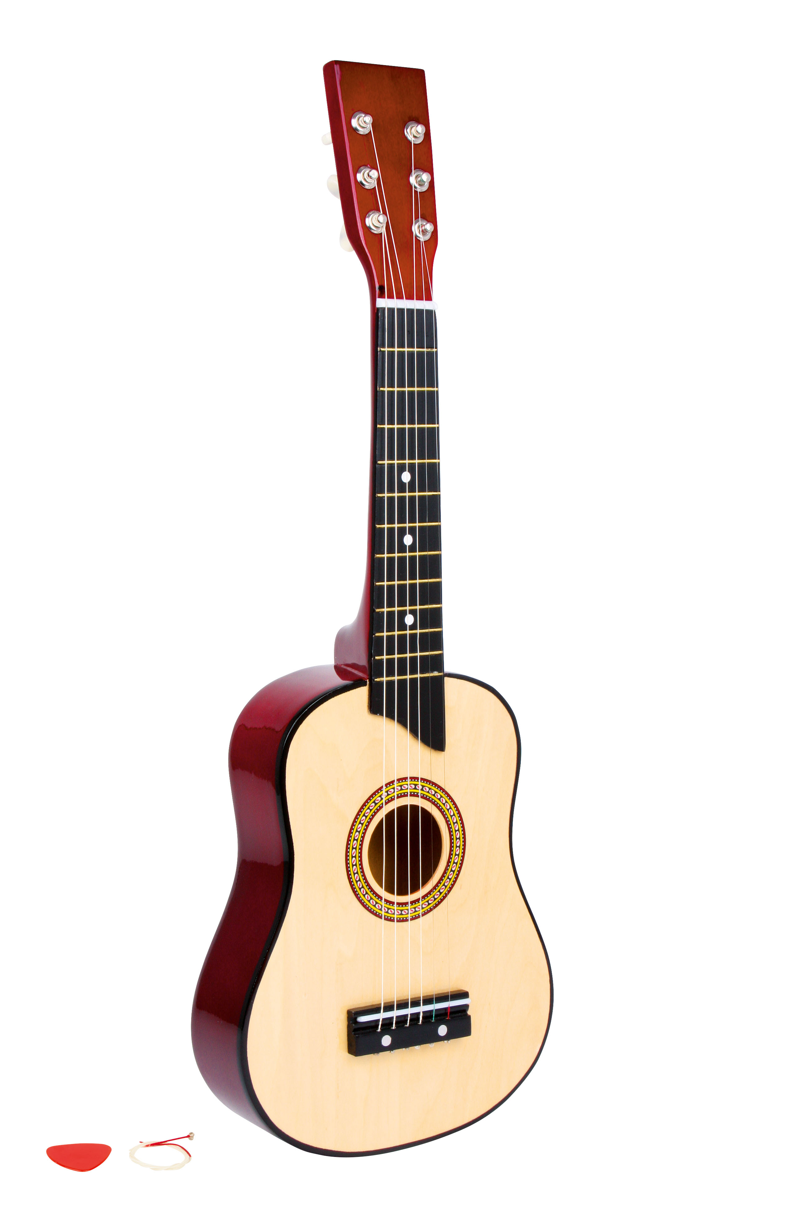 Gitarre Natur mit Plektrum