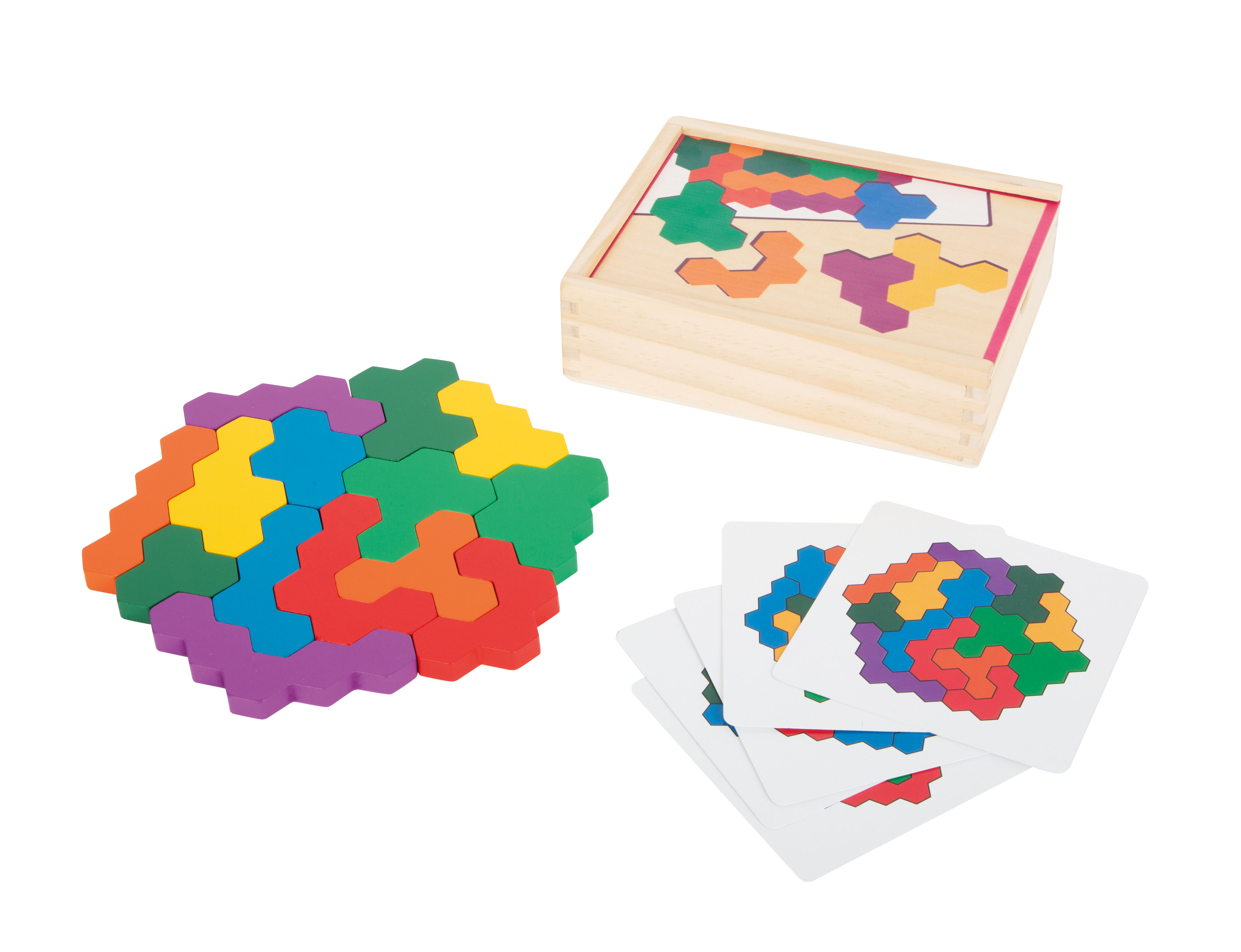 Sechseck-Puzzle als Denksportaufgabe