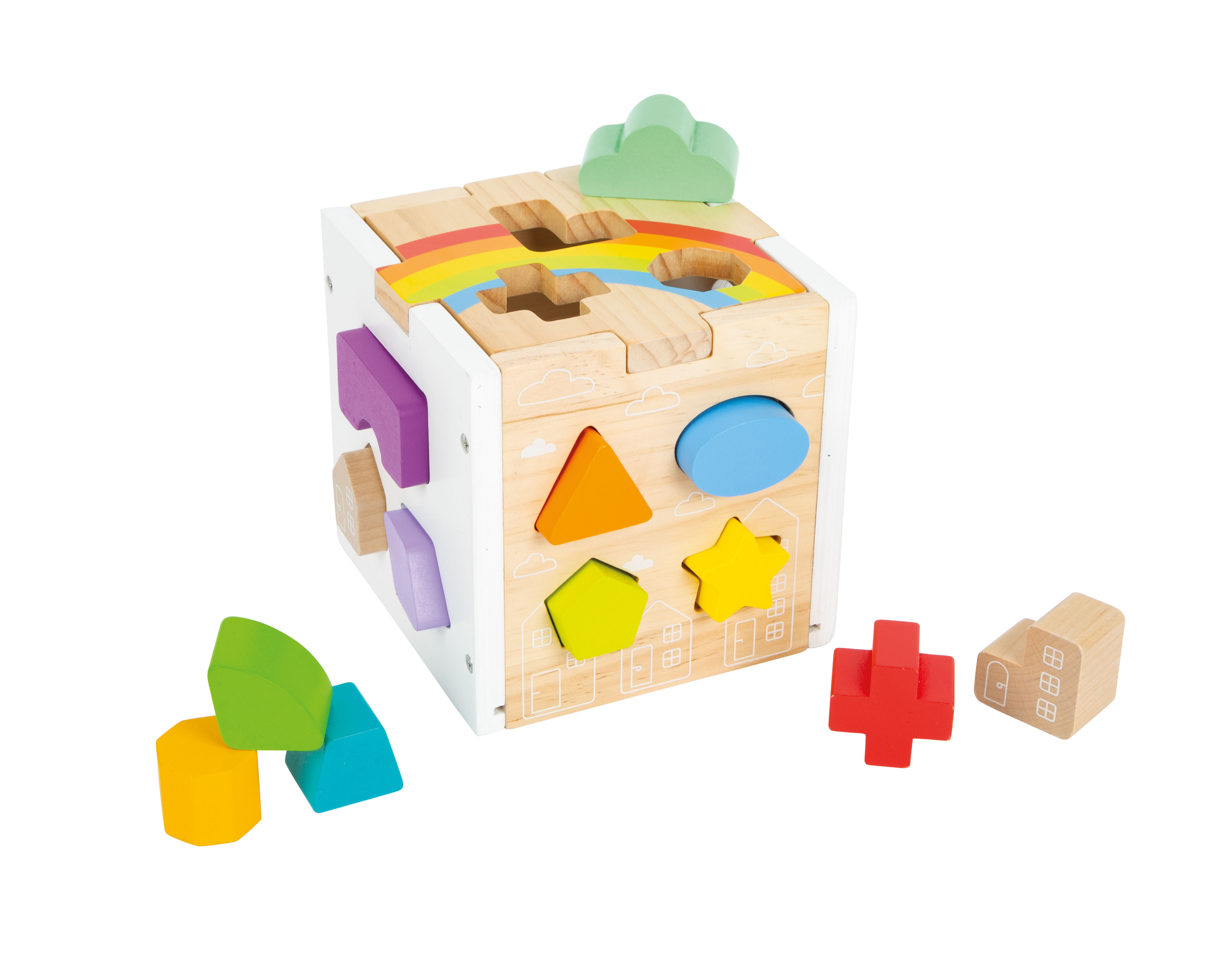 Steckwürfel Regenbogen für Kinder