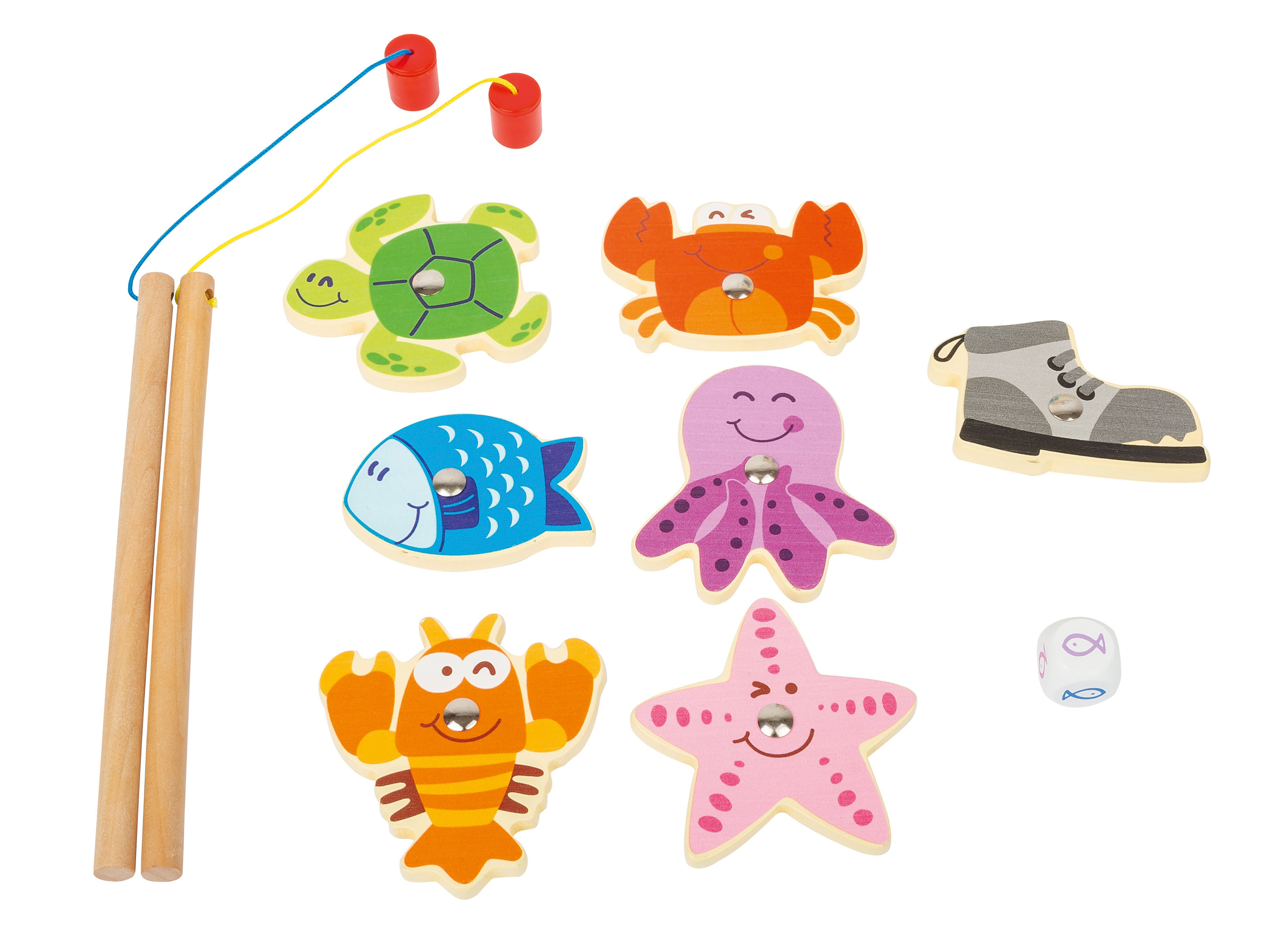 Fische angeln Reisespiel für Kinder