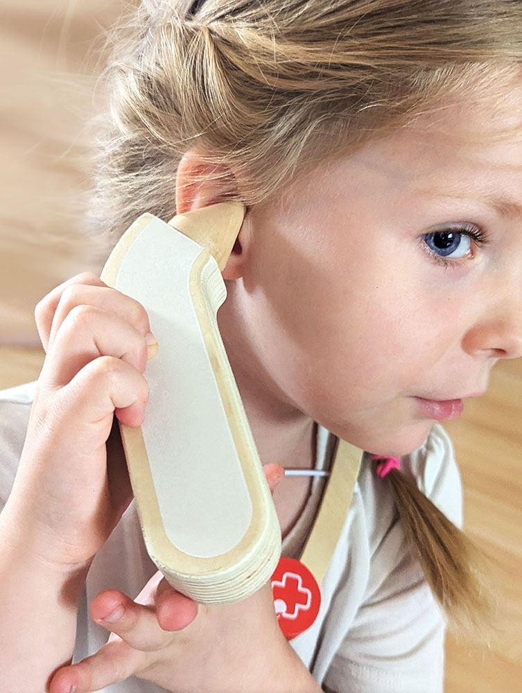 Arzt Spielset für Kinder, Kind, Weiblich, Mädchen, Person, Gesicht