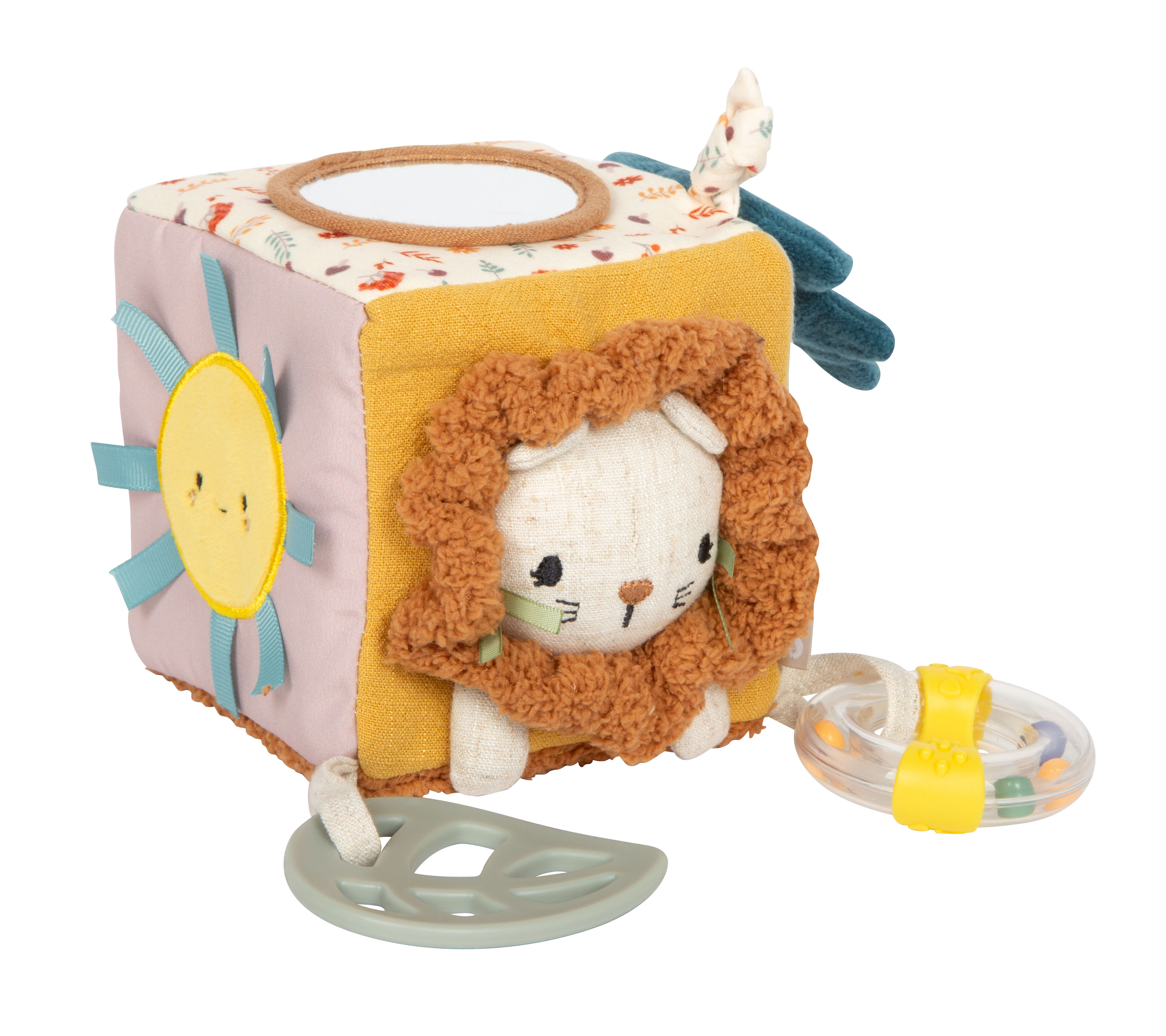 Baby Spielwürfel aus Stoff mit Löwenmotiv