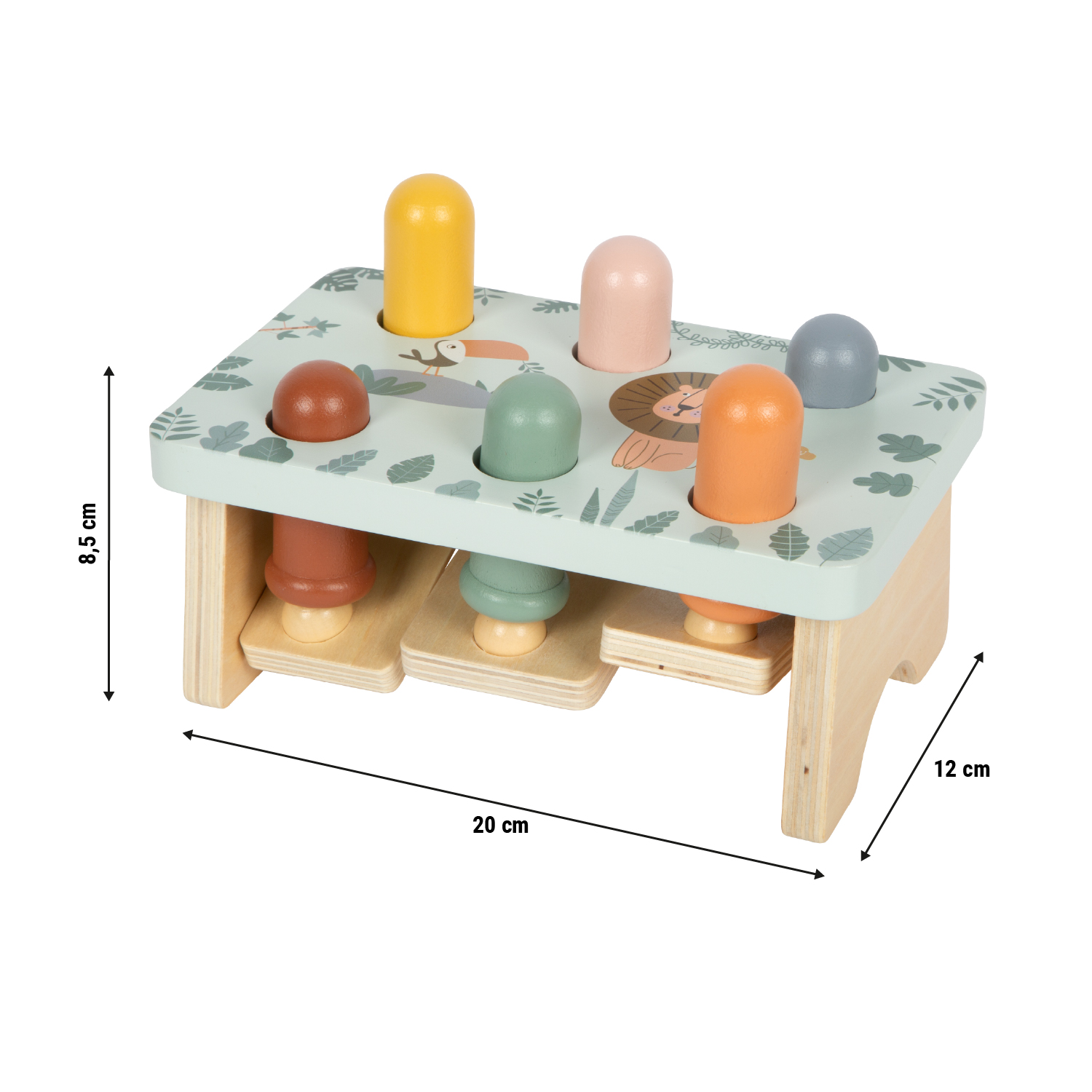 Safari Klopfspiel Größenvergleich Skizze