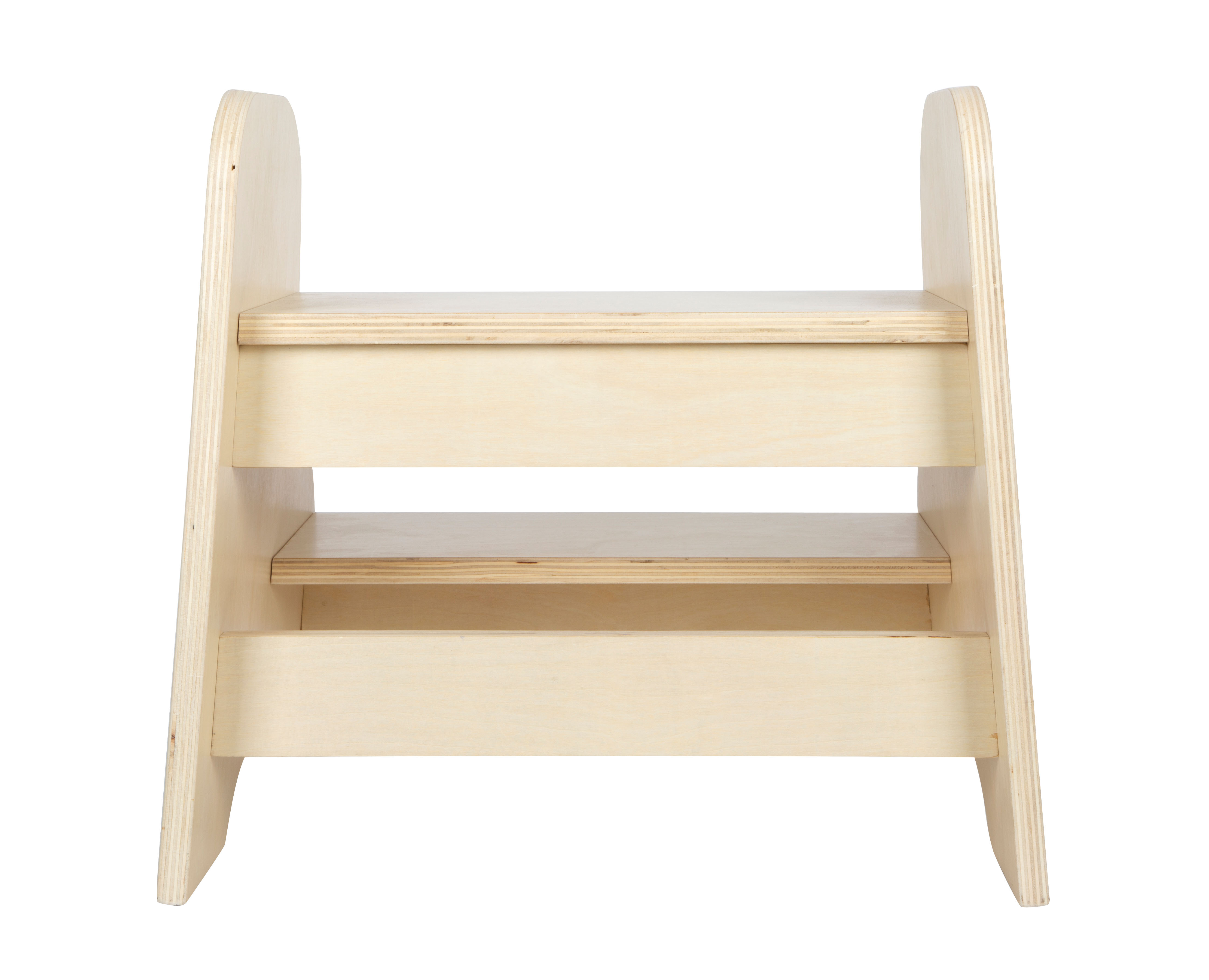 Tritthocker aus Holz mit zwei Stufen