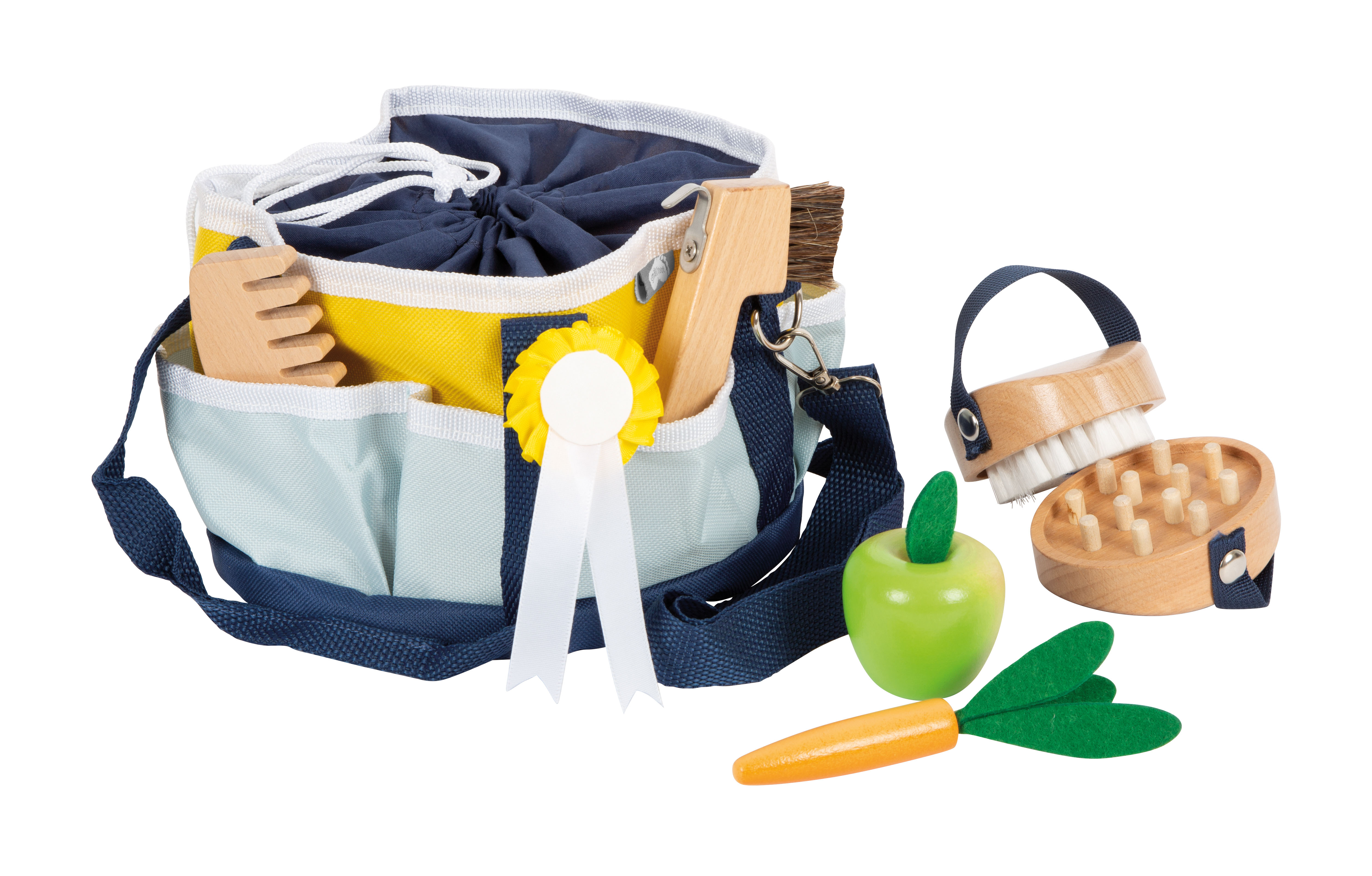 Spielzeug Pferdepflege-Set mit Tasche für Kinder
