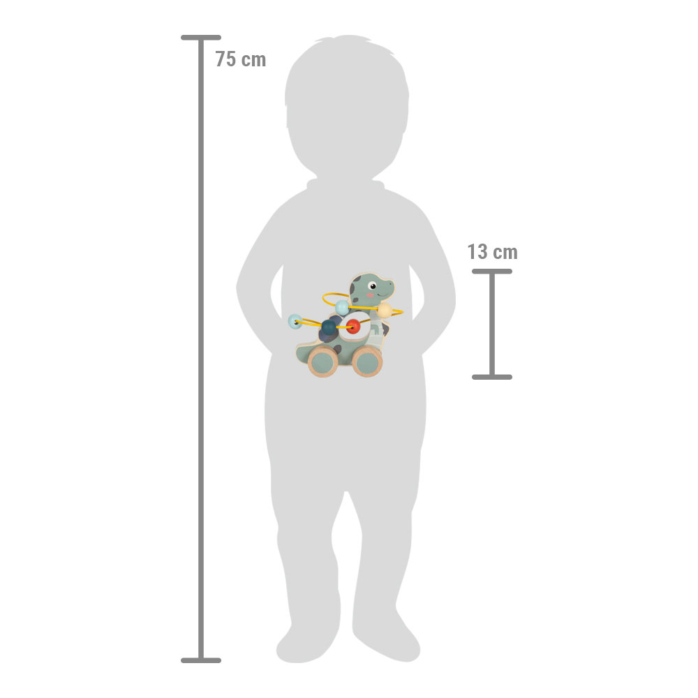 Schiebetier mit Motorikschleife „Dino“ für Kinder
