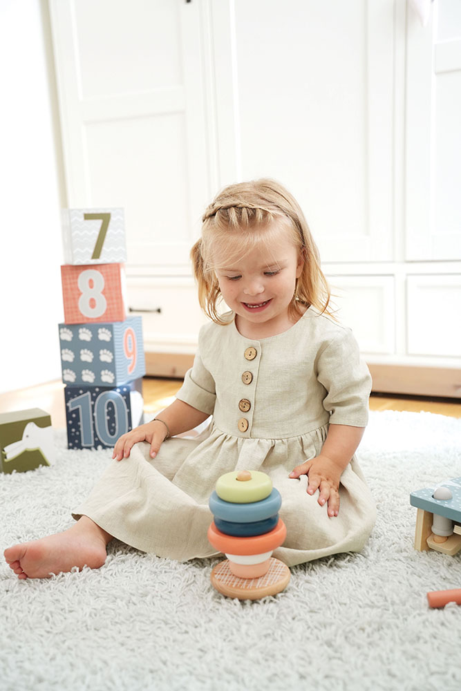 Stapelturm Arctic mit Ringen aus Holz