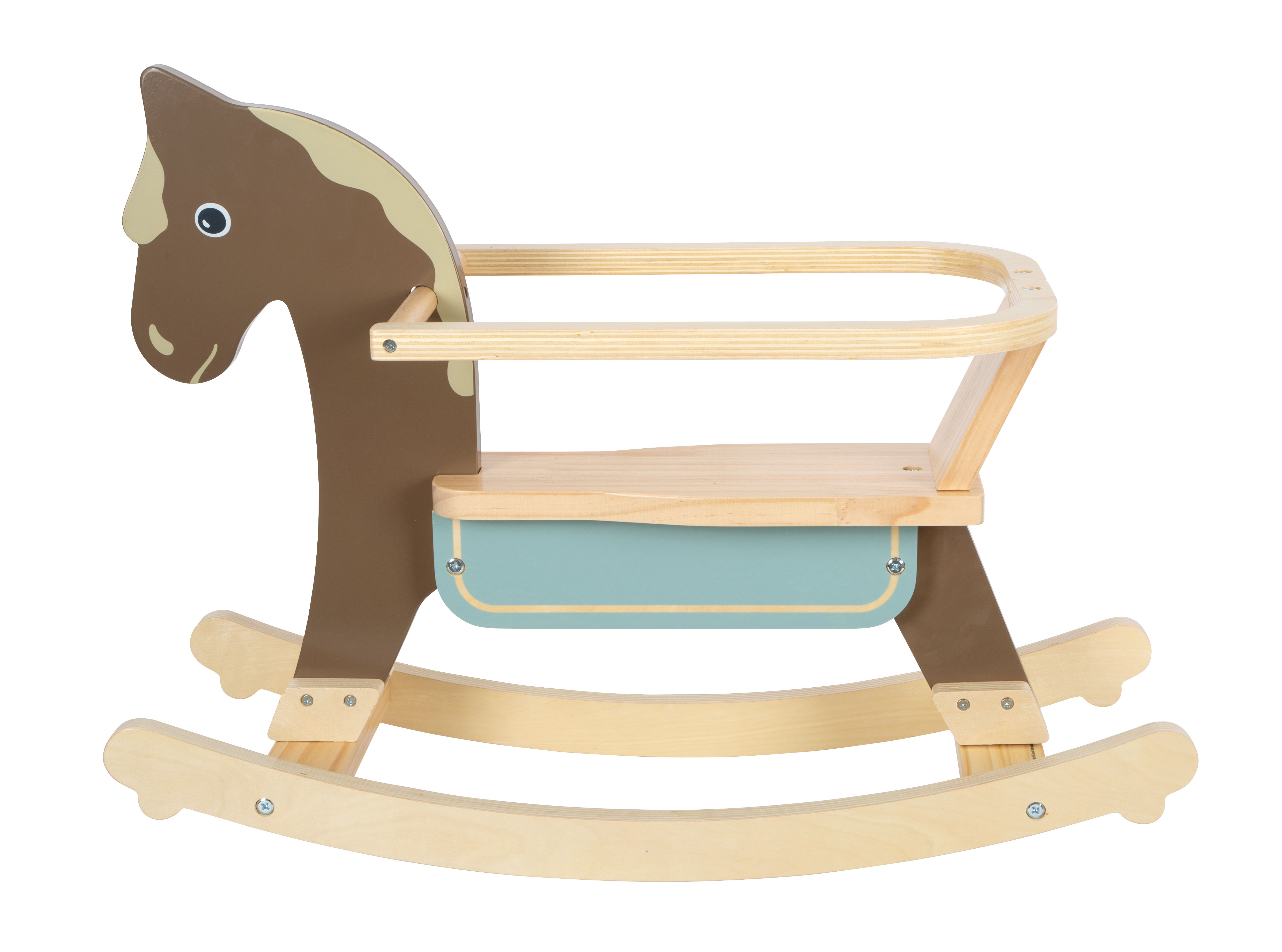Schaukelpferd mit Sitzring für Kinder