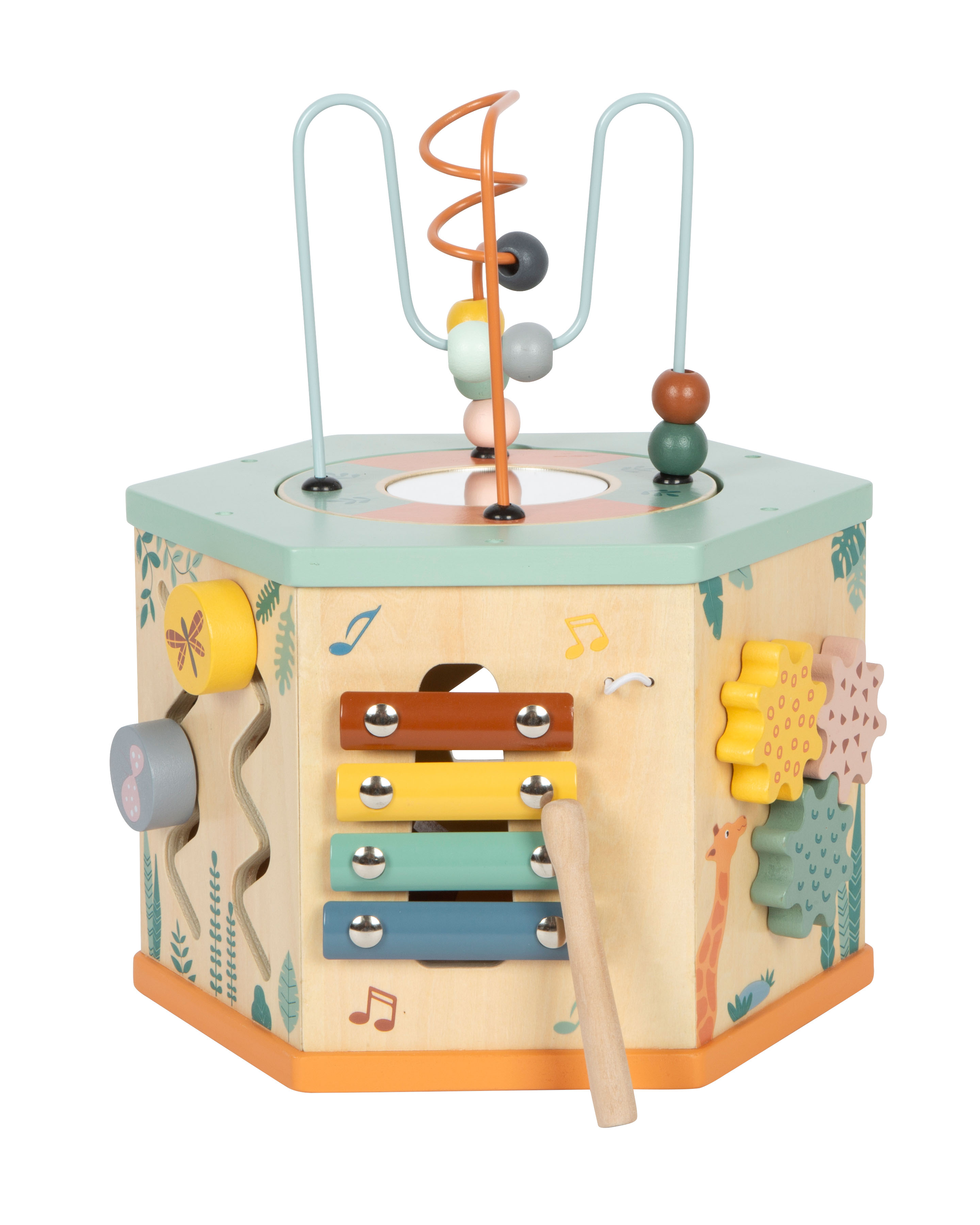 Motorikwürfel Seiten Safari Musik Glockenspiel Xylophon Instrument