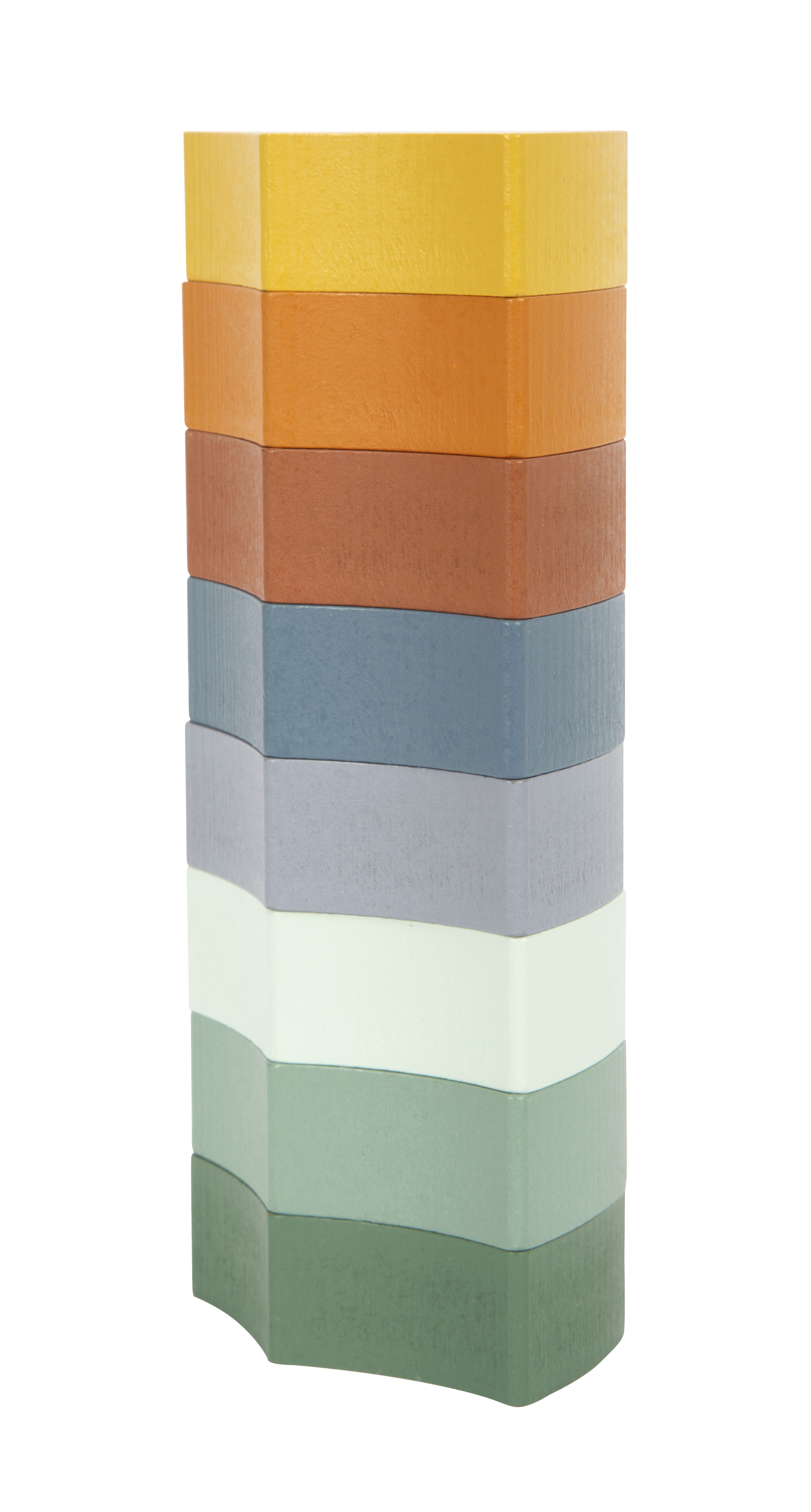 Farbige gestapelte Holzbausteine für Kinder