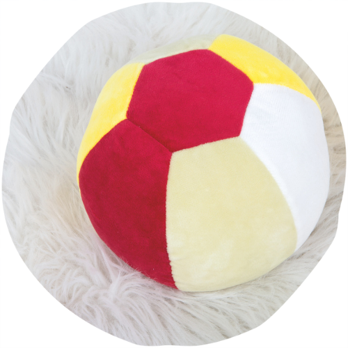 ball, plush, patchwork, multicolor, soft