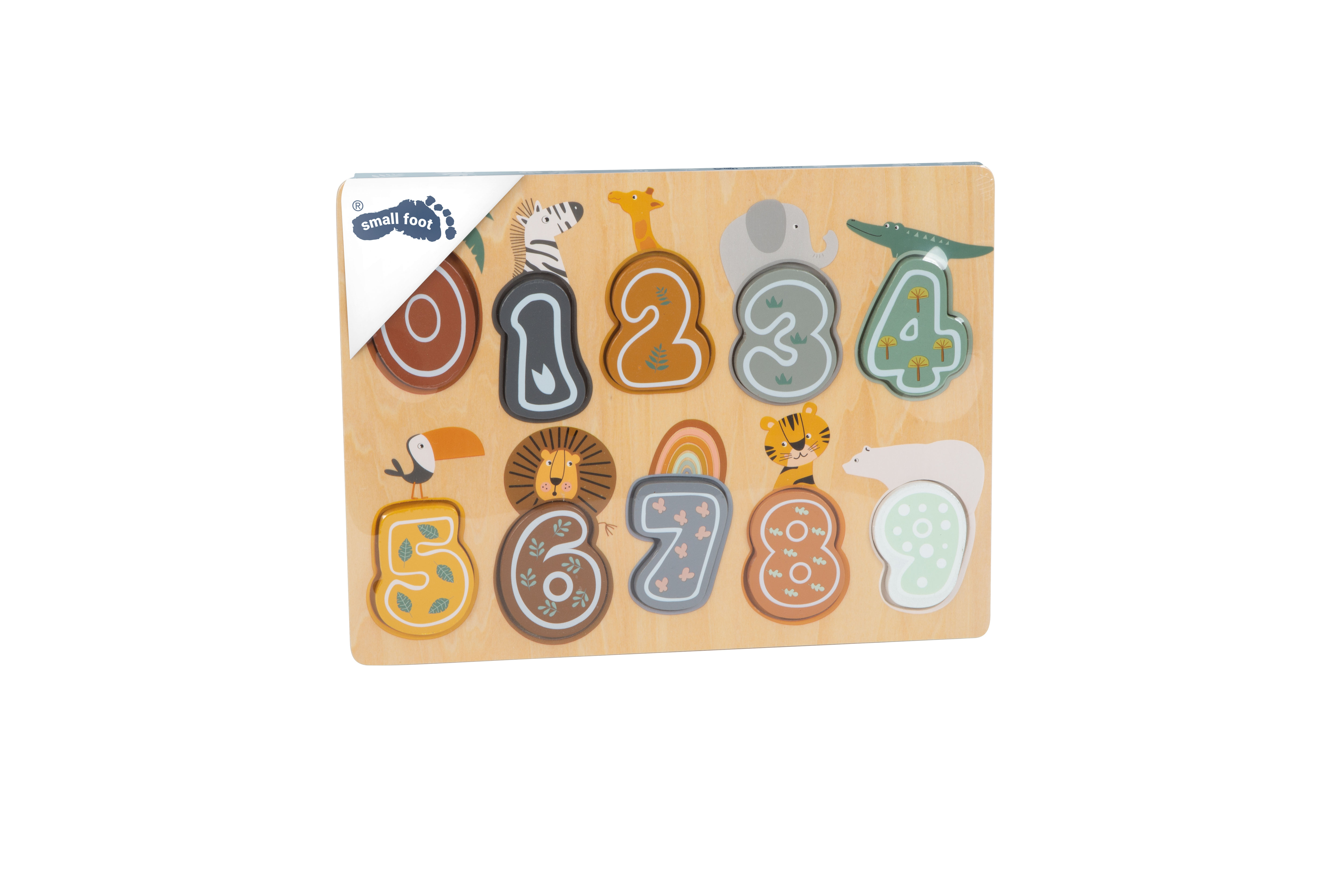 Setzpuzzle Zahlen „Safari“ für Kinder