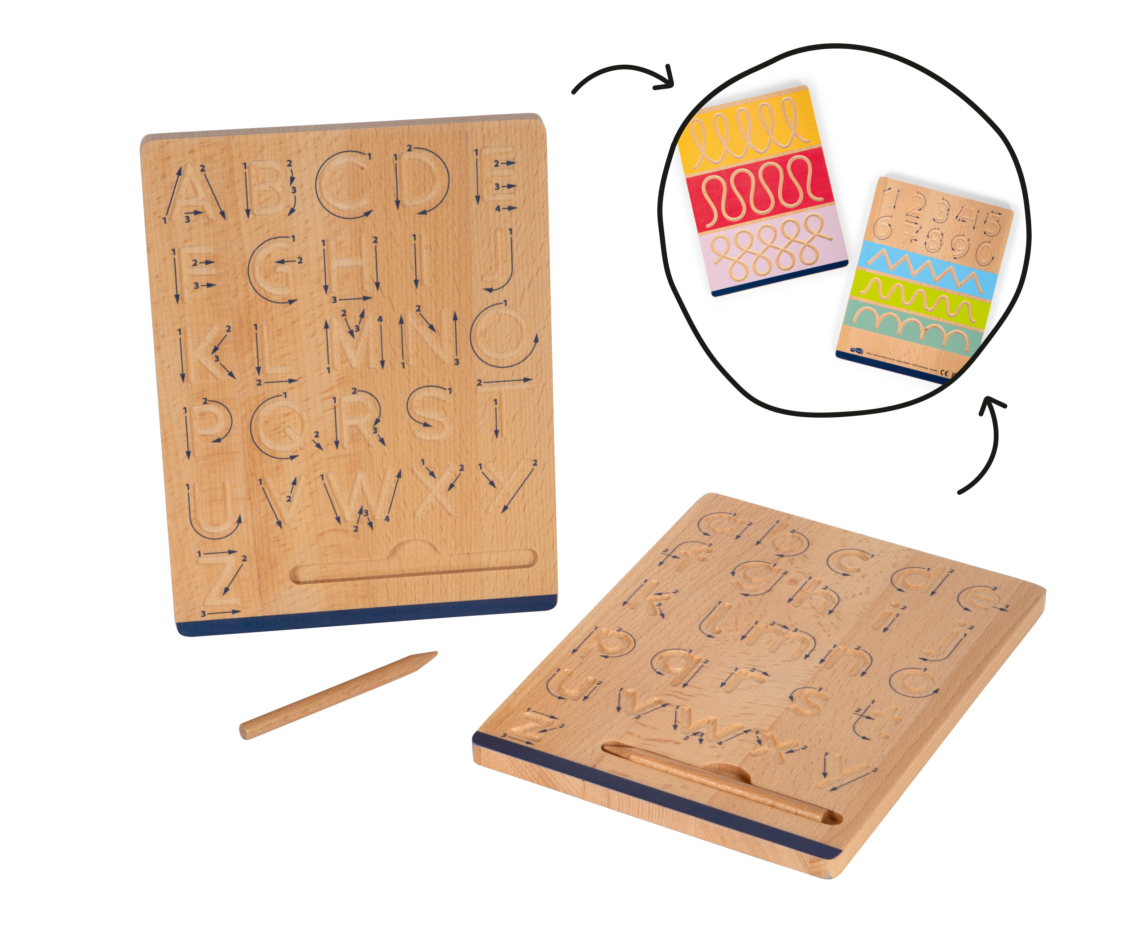 Schreibtafel-Set „Educate“ für Kinder