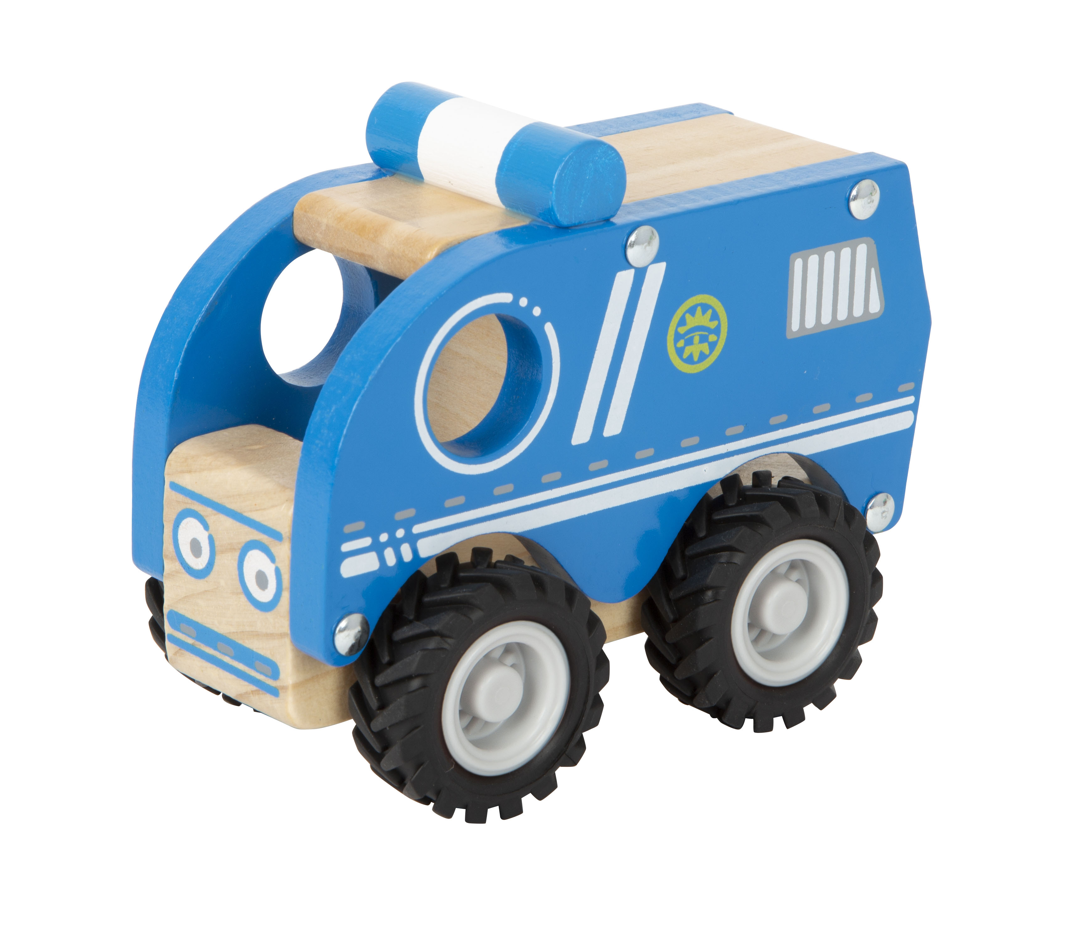 Holzwagen, Holzspielzeug, Spielzeugauto, Blau, Hochwertige Räder