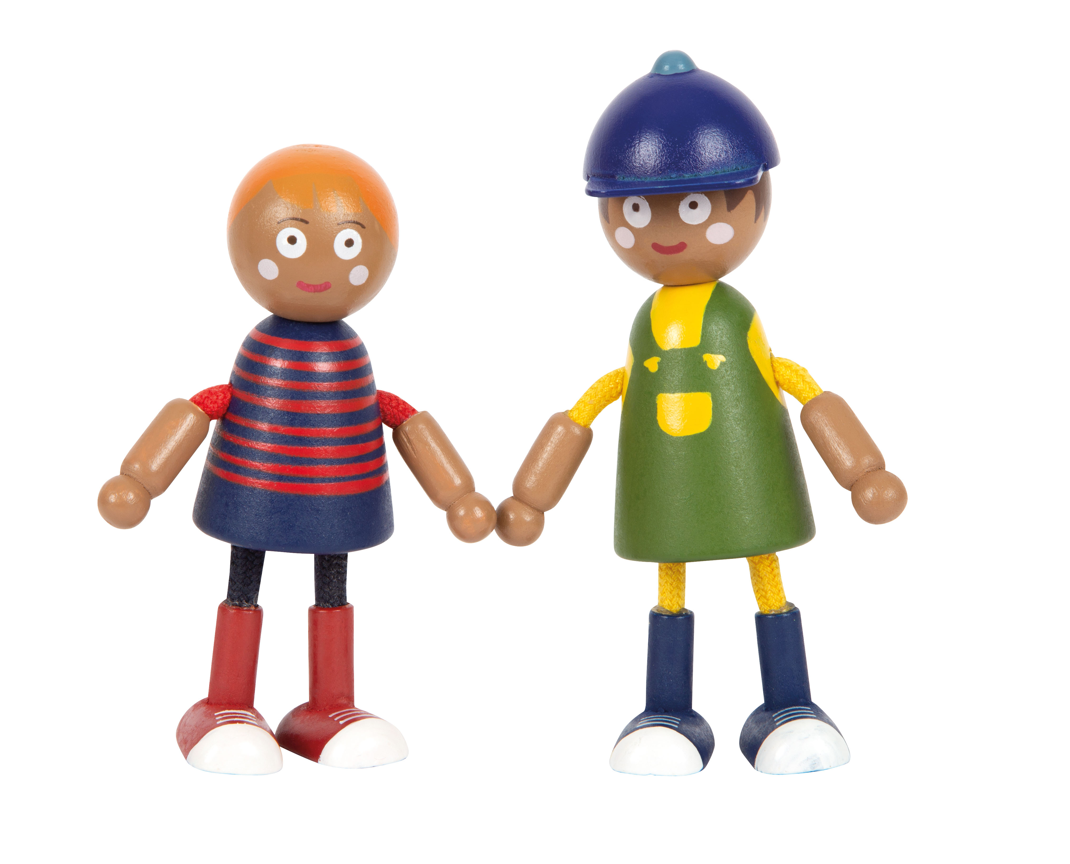 Biegepuppen-Familie mit Rollstuhl für Kinder