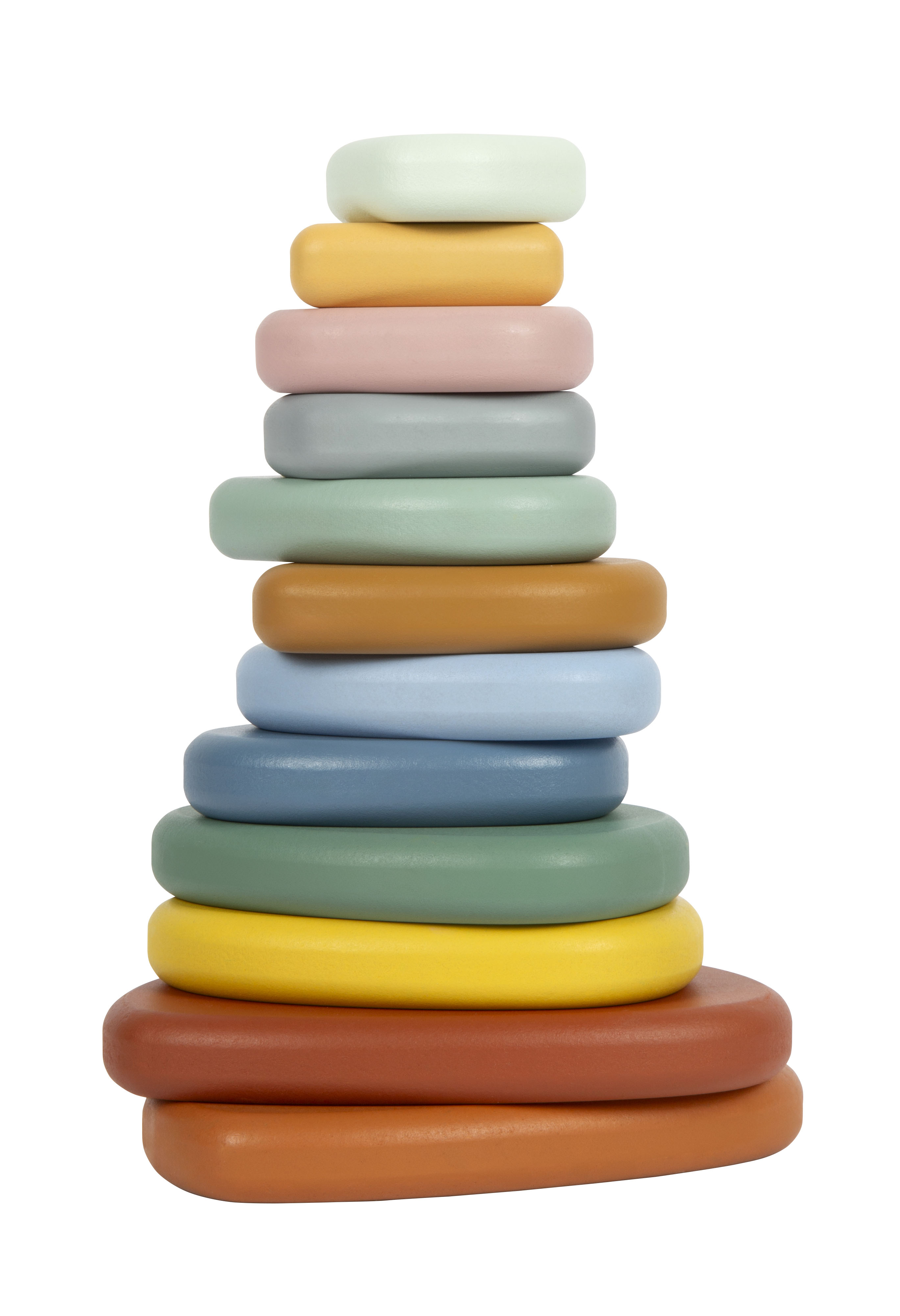 Balancierspiel Flusssteine farbenfroh stapelbar