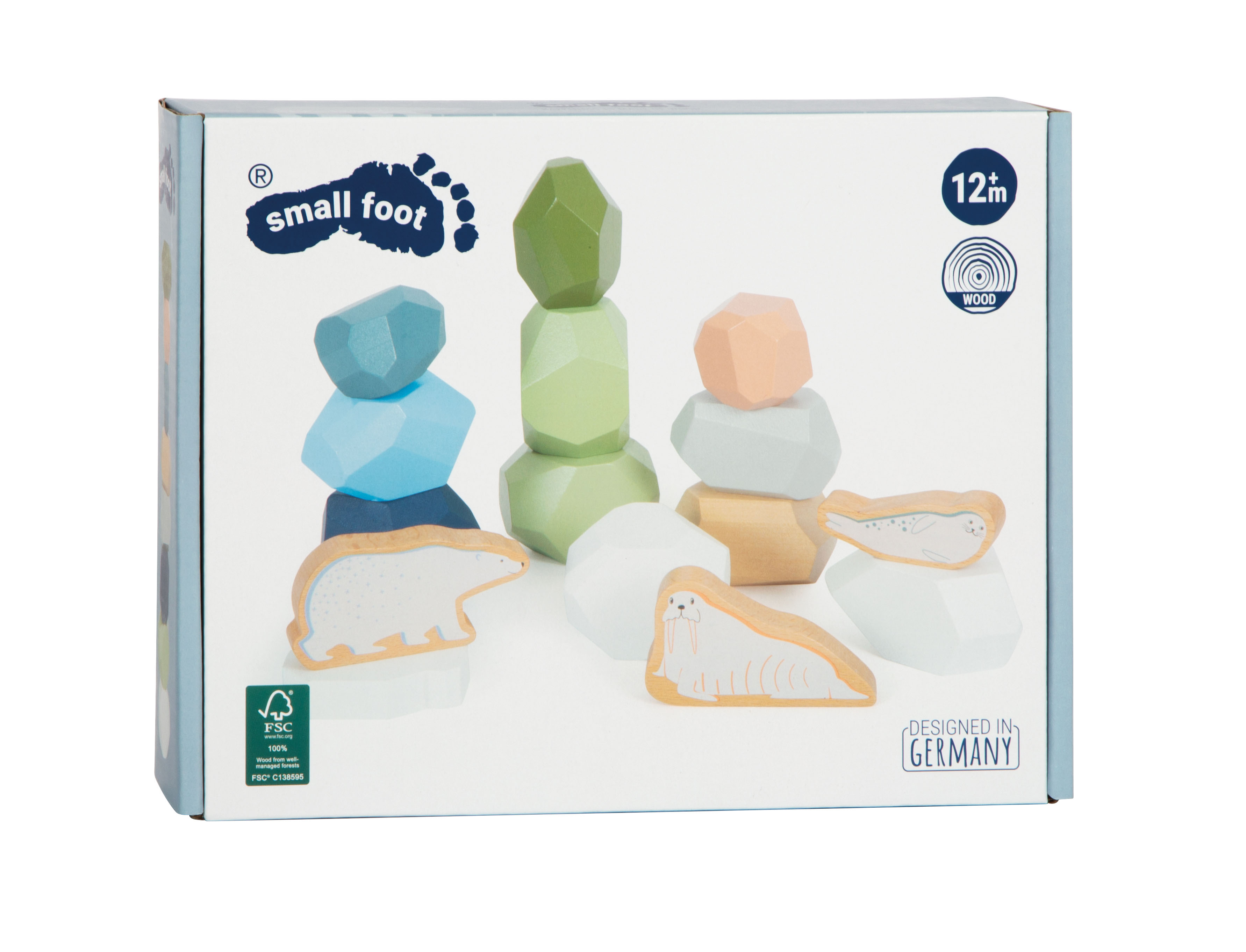 Balanciersteine aus Holz „Arctic“ für Kinder