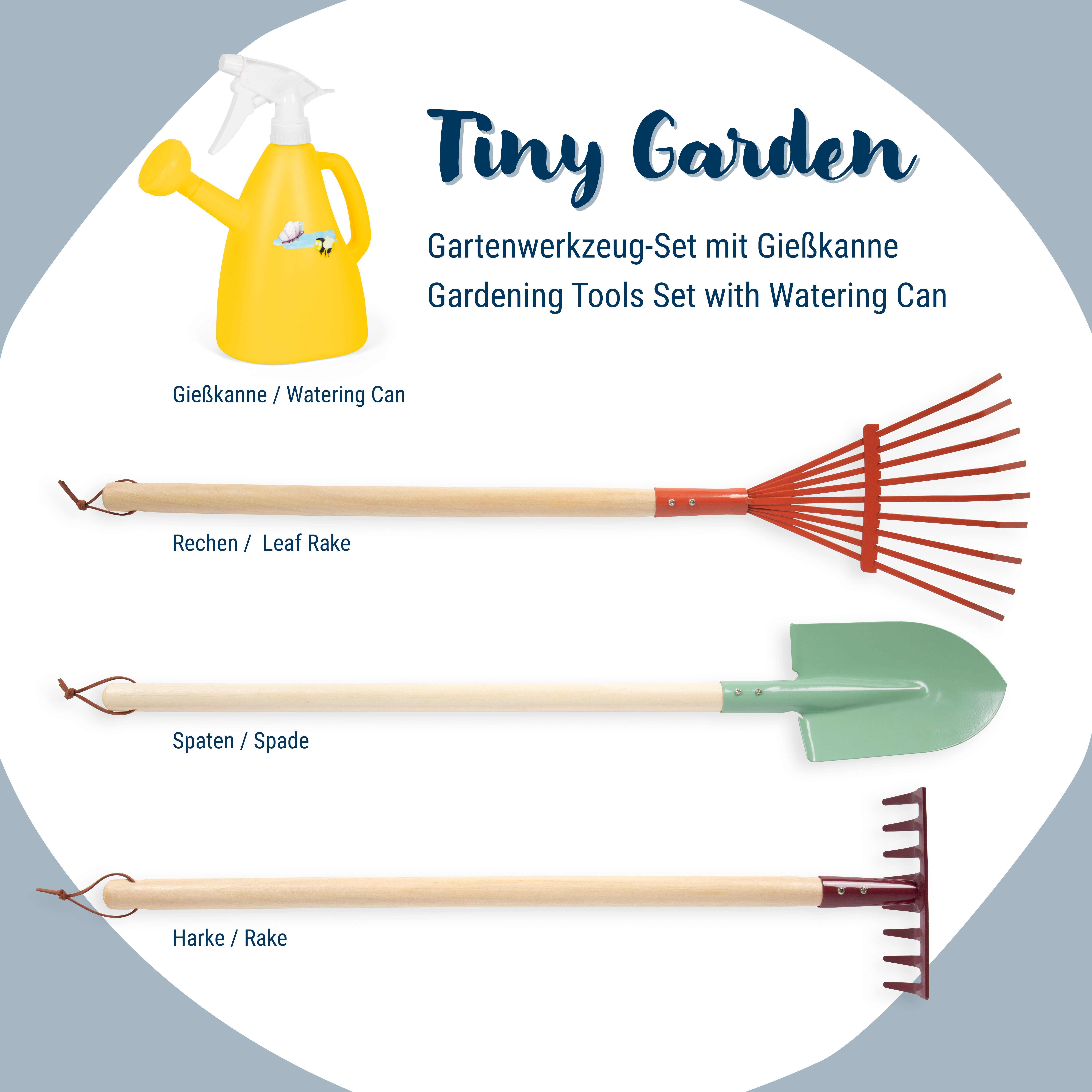 Gartenwerkzeug Set mit Gießkanne Zubehör