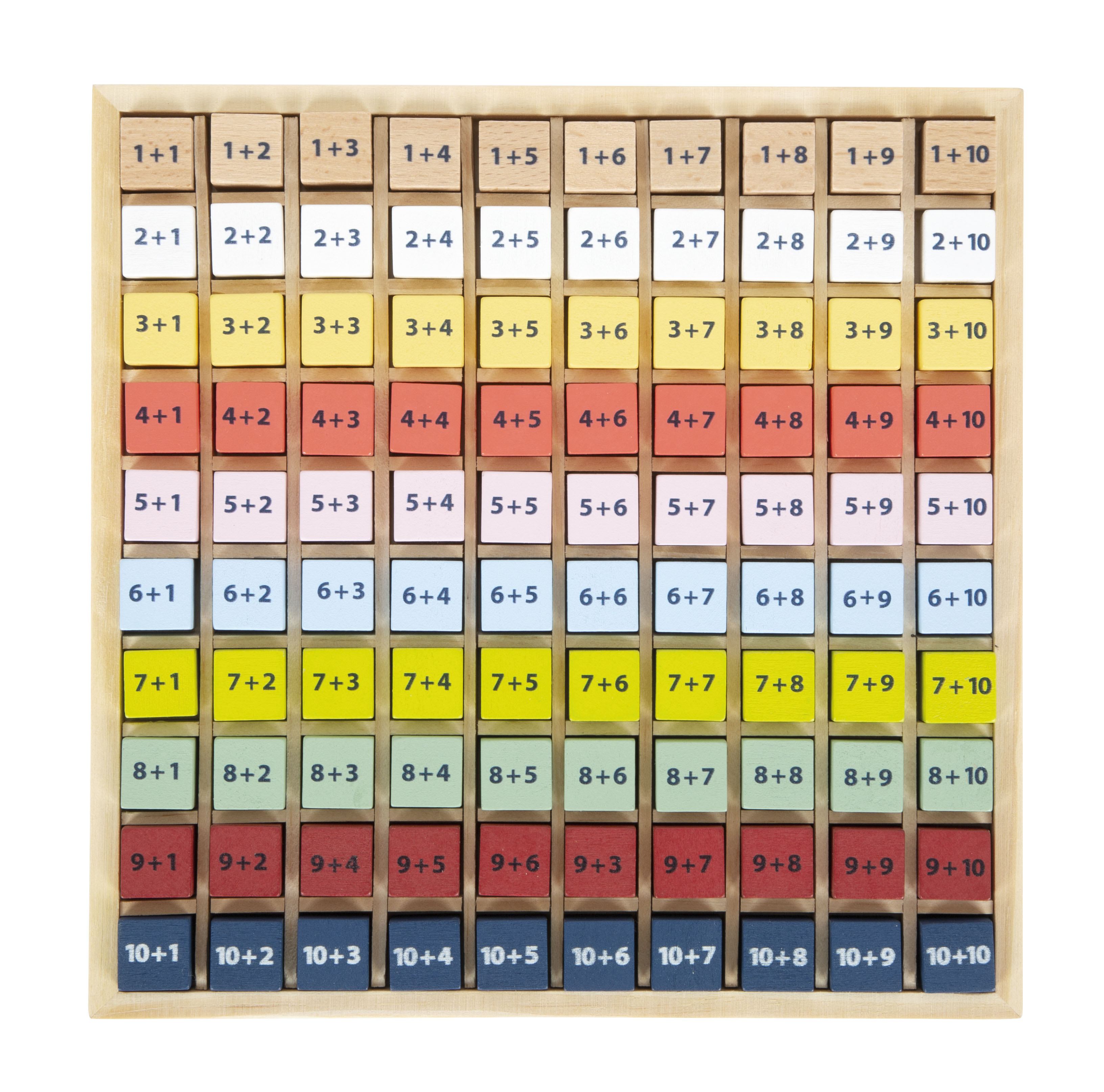 Rechenaufgaben Würfel aus Holz für Grundschüler