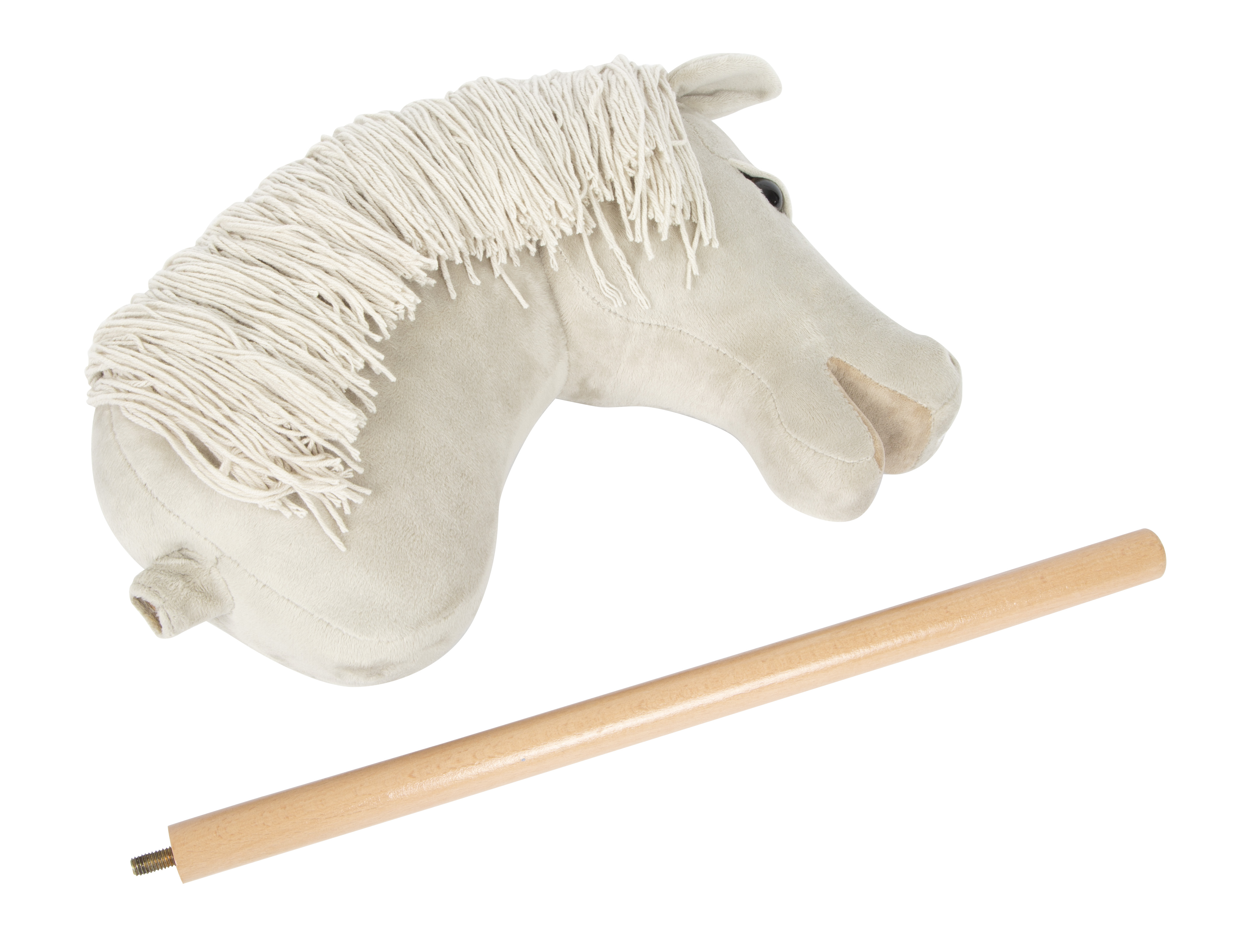 Graues Hobby Horse Luna mit abschraubbarem Stab