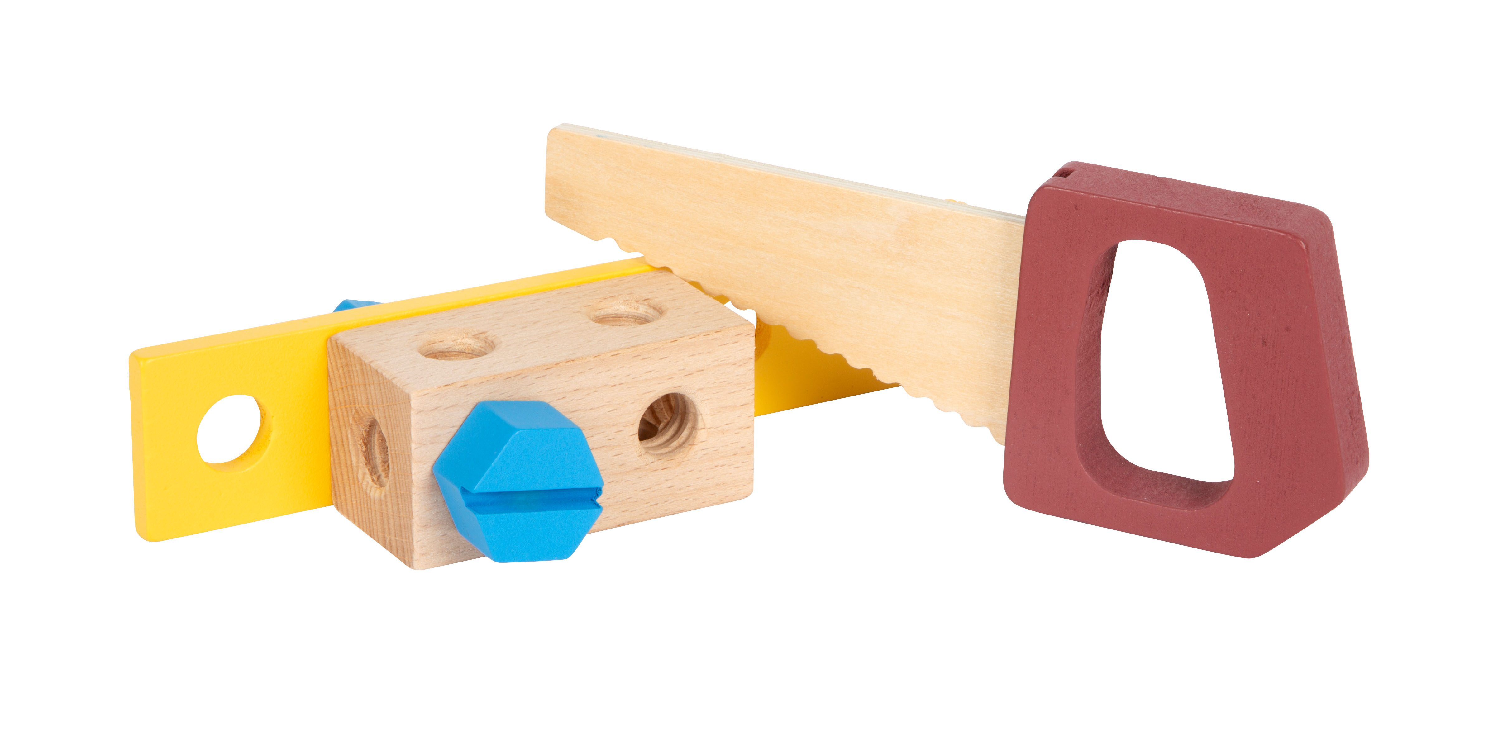 Werkzeugkoffer Workshop Detail Säge Konstruktion Schraube