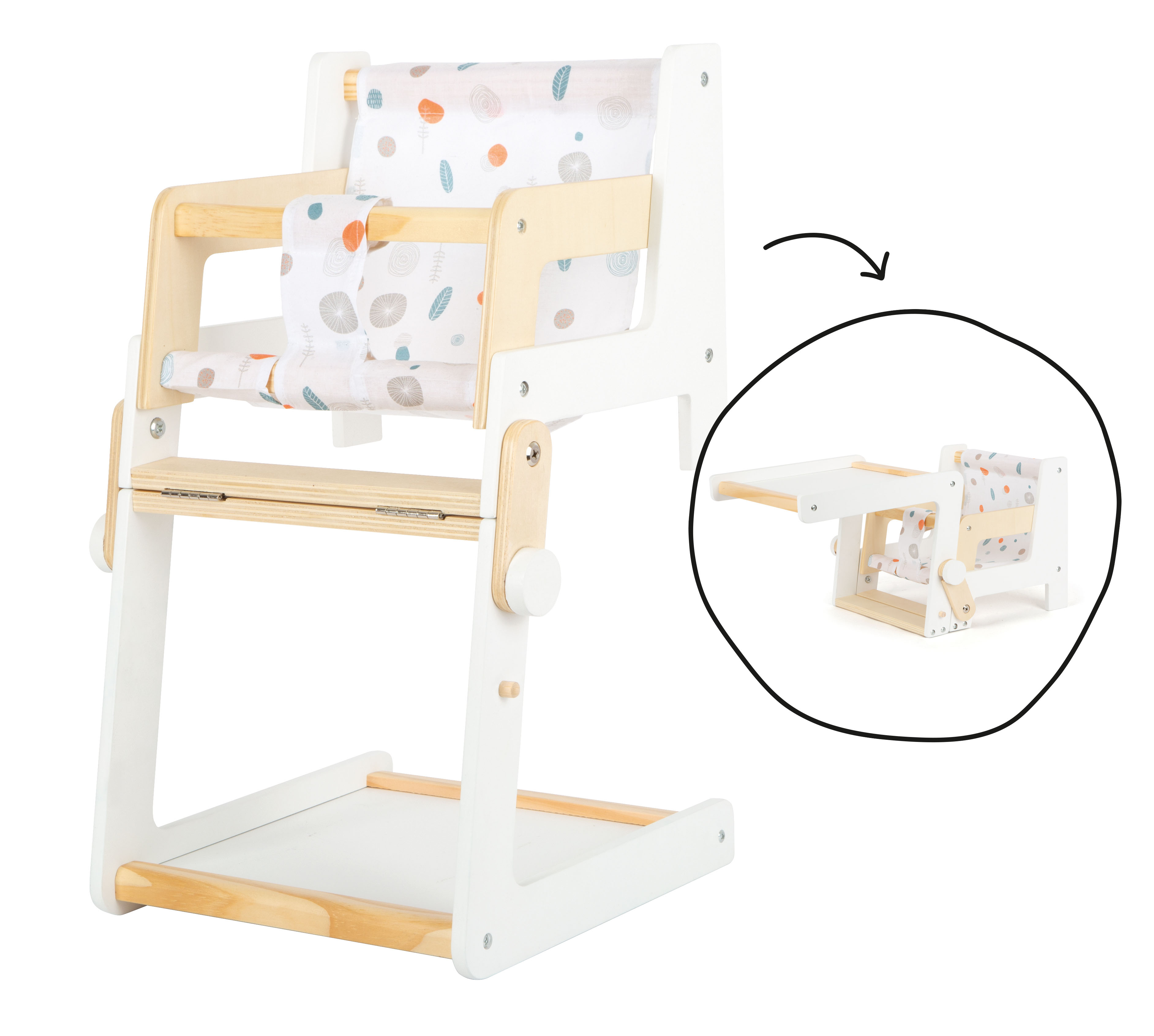 Puppenhochstuhl „Little Button“ für Kinder