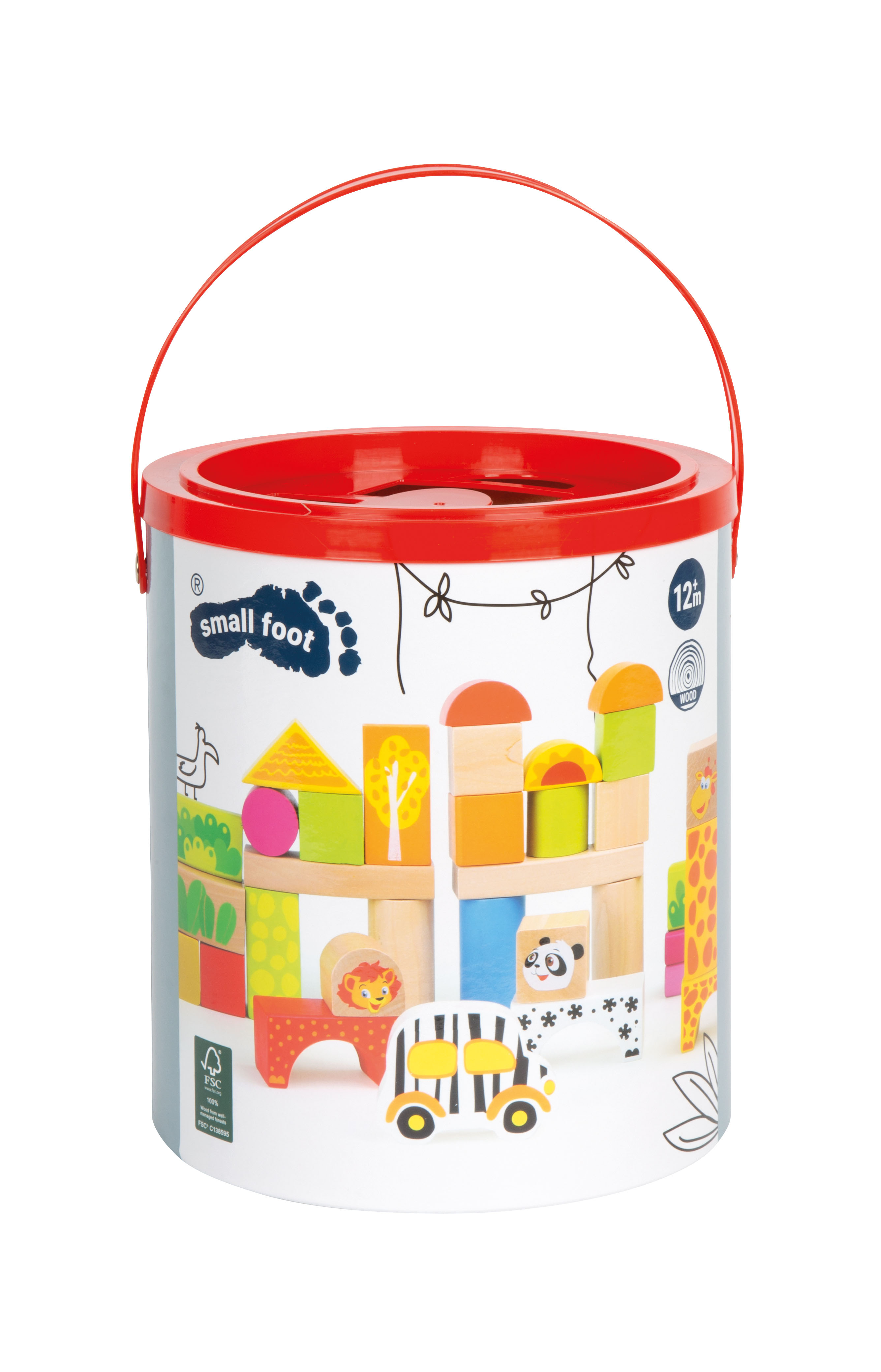 Holzbausteine Zoo für Kinder