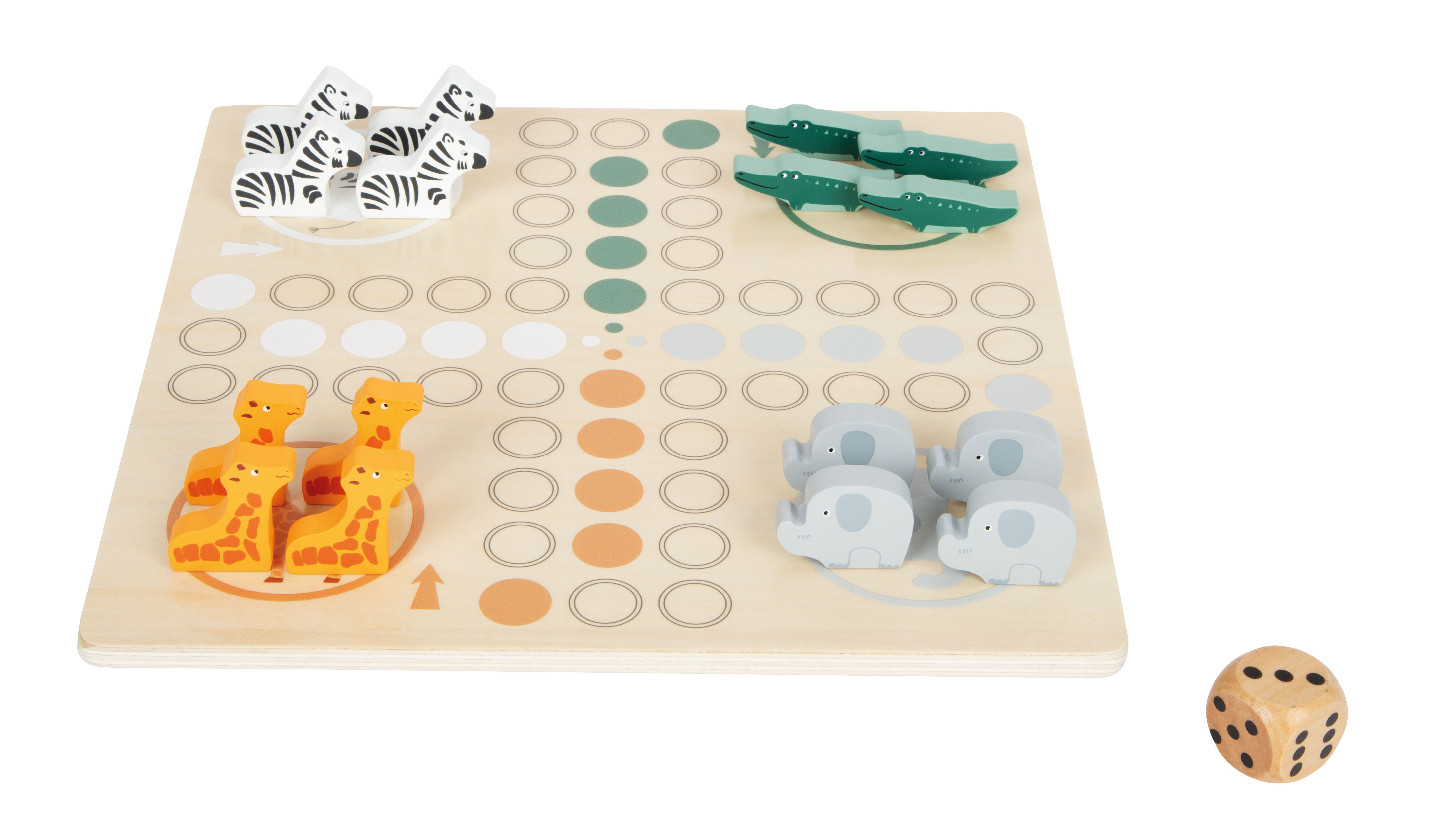 Brettspiel im Safari-Look für bis zu vier Spielern