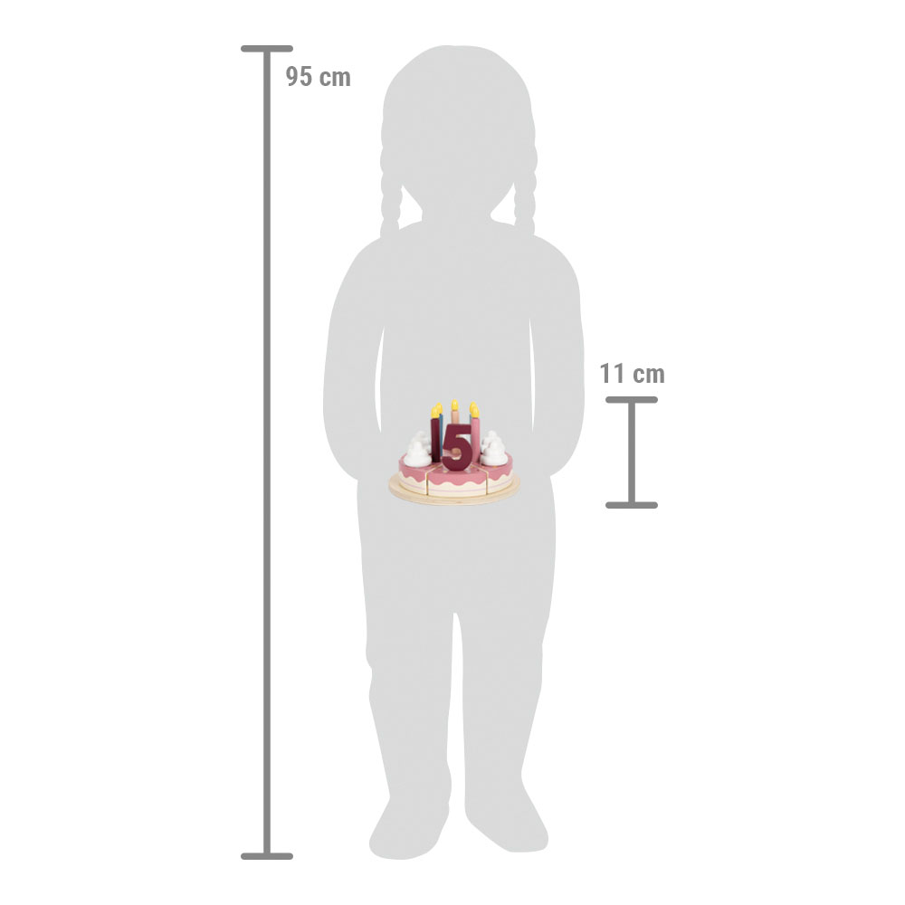 Schneide-Geburtstagstorte „tasty“ für Kinder