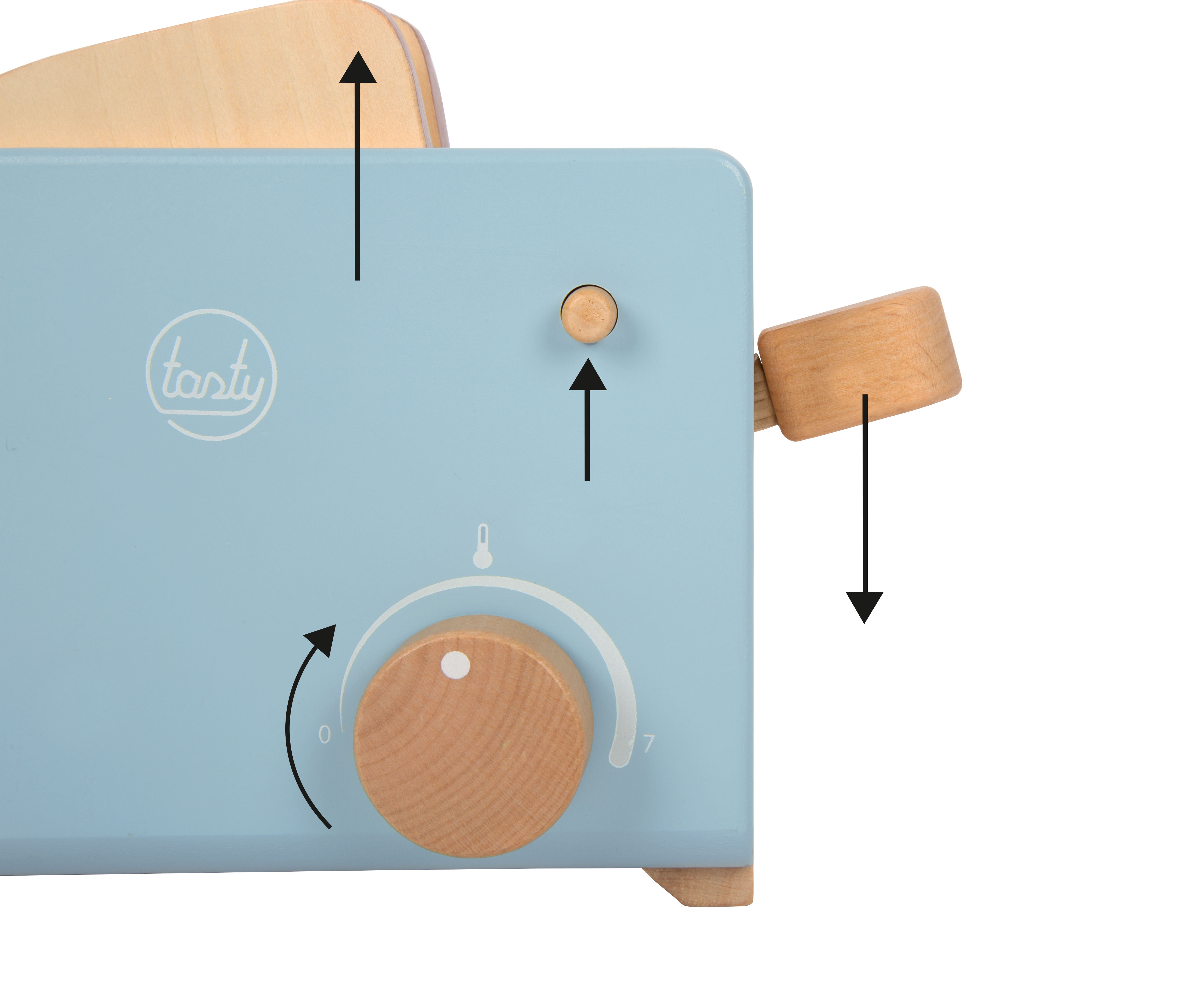 Spiel-Toaster aus Holz mit Funktionen