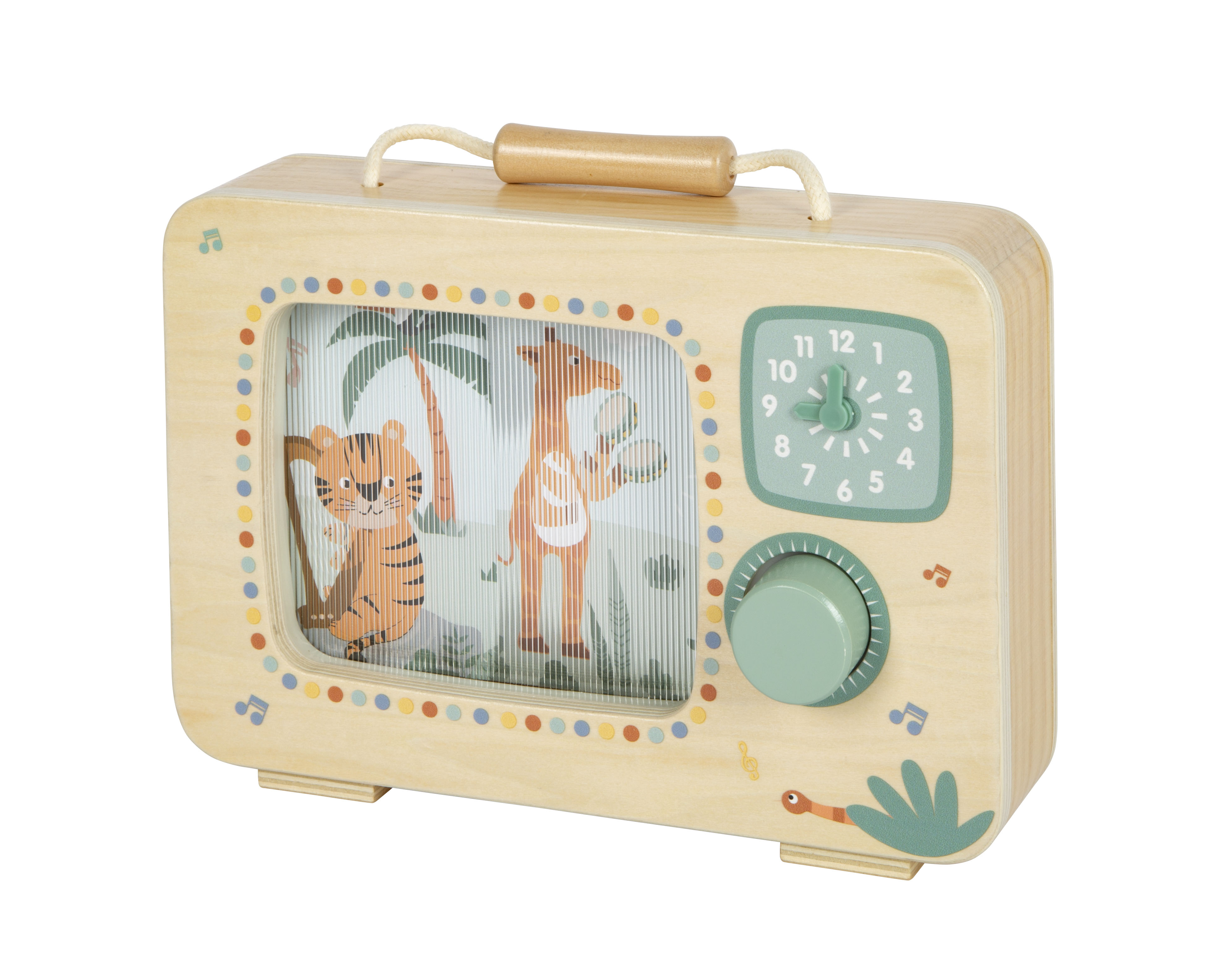 Spieluhr TV Safari Bewegung mit Instrumenten