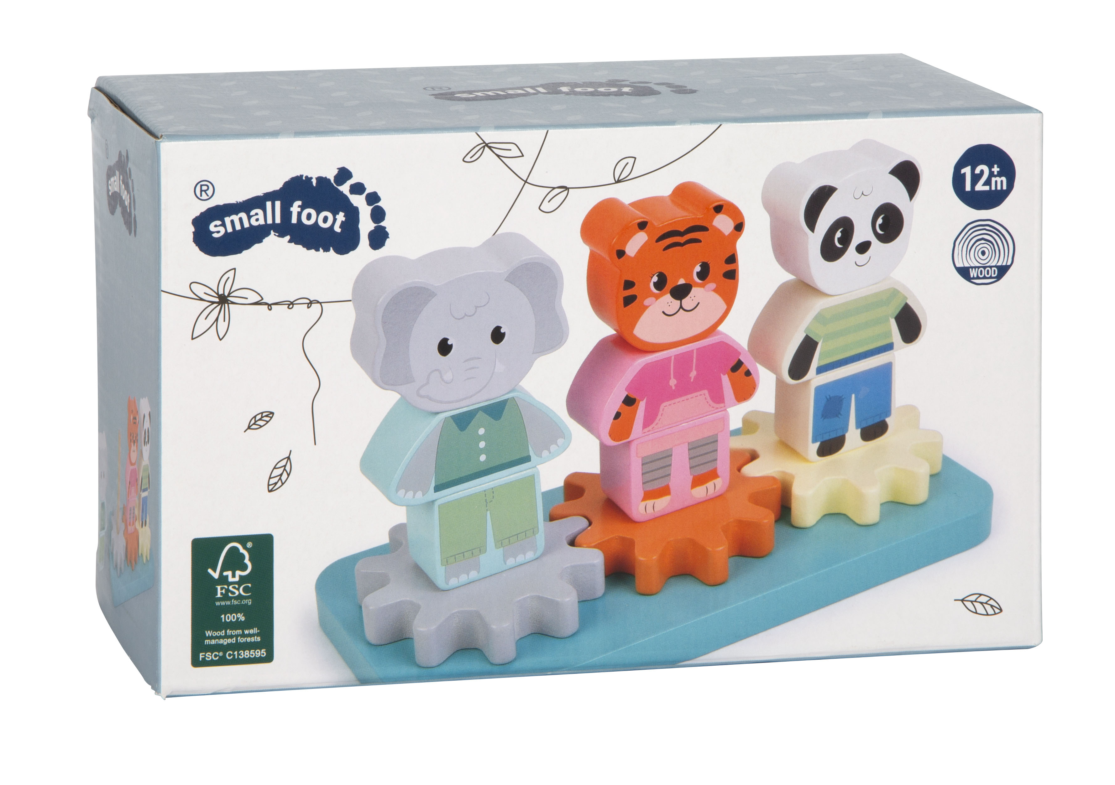 small foot Verpackung von Zahnrad-Stapelspiel für Kinder