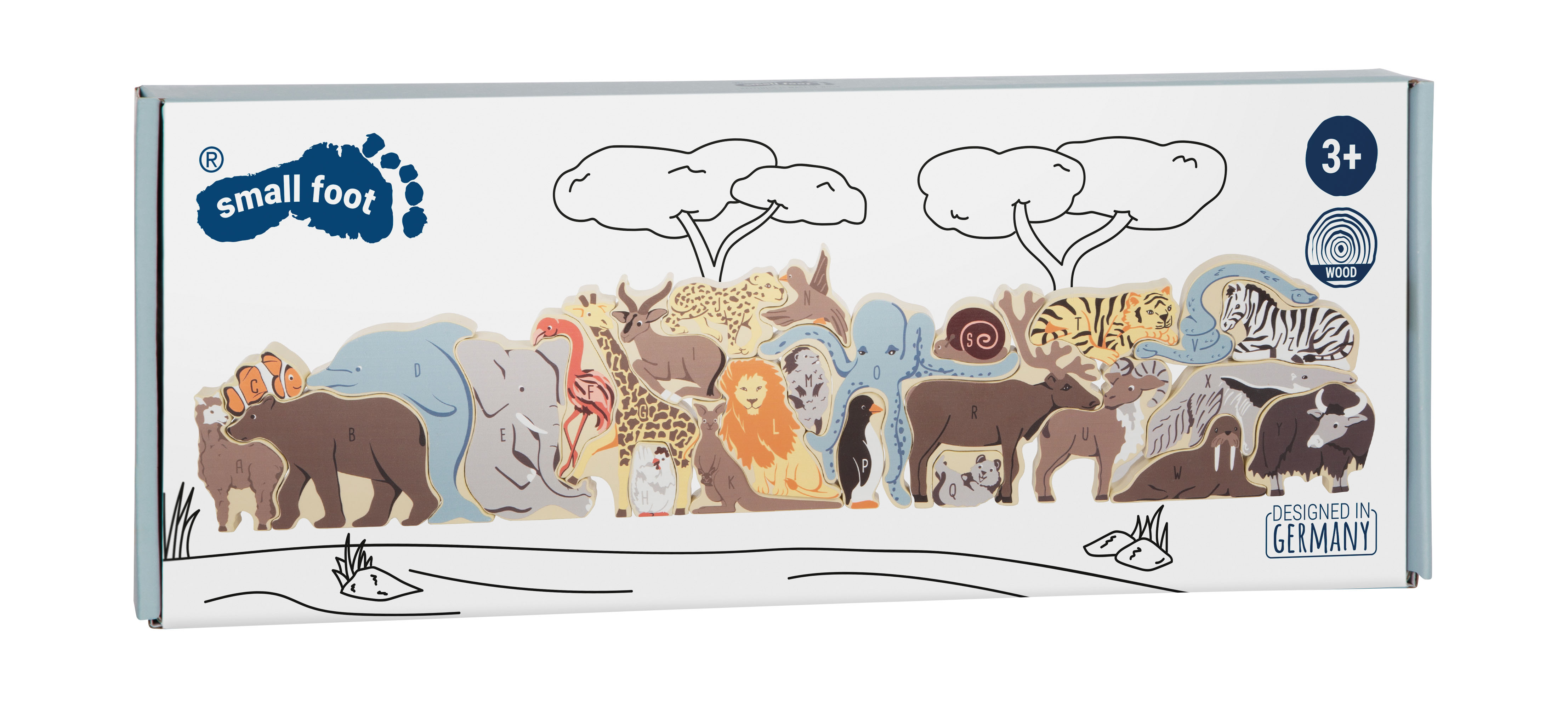 Buchstabenpuzzle Tiere für Kinder