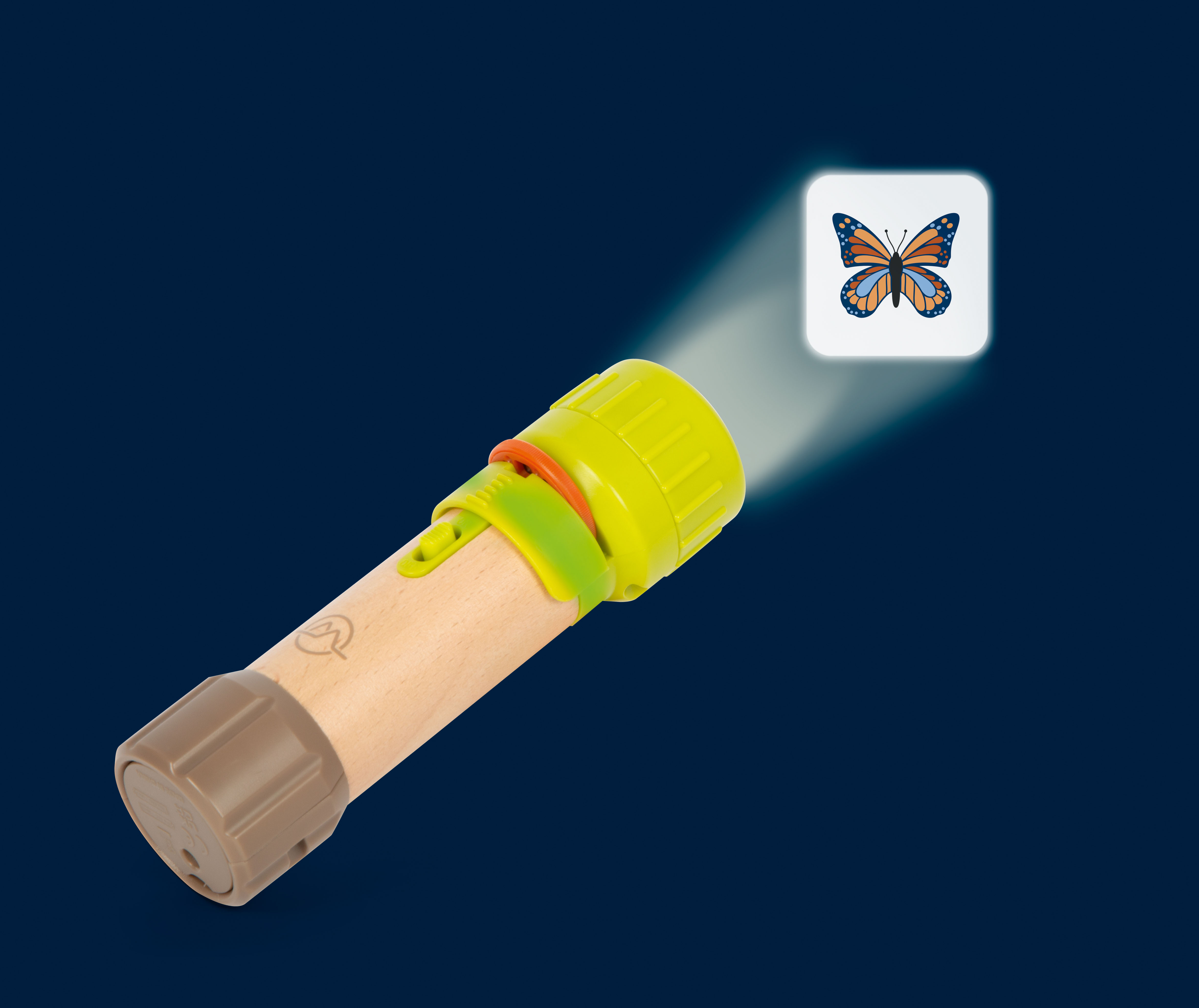 Kindertaschenlampe, die einen Schmetterling projiziert