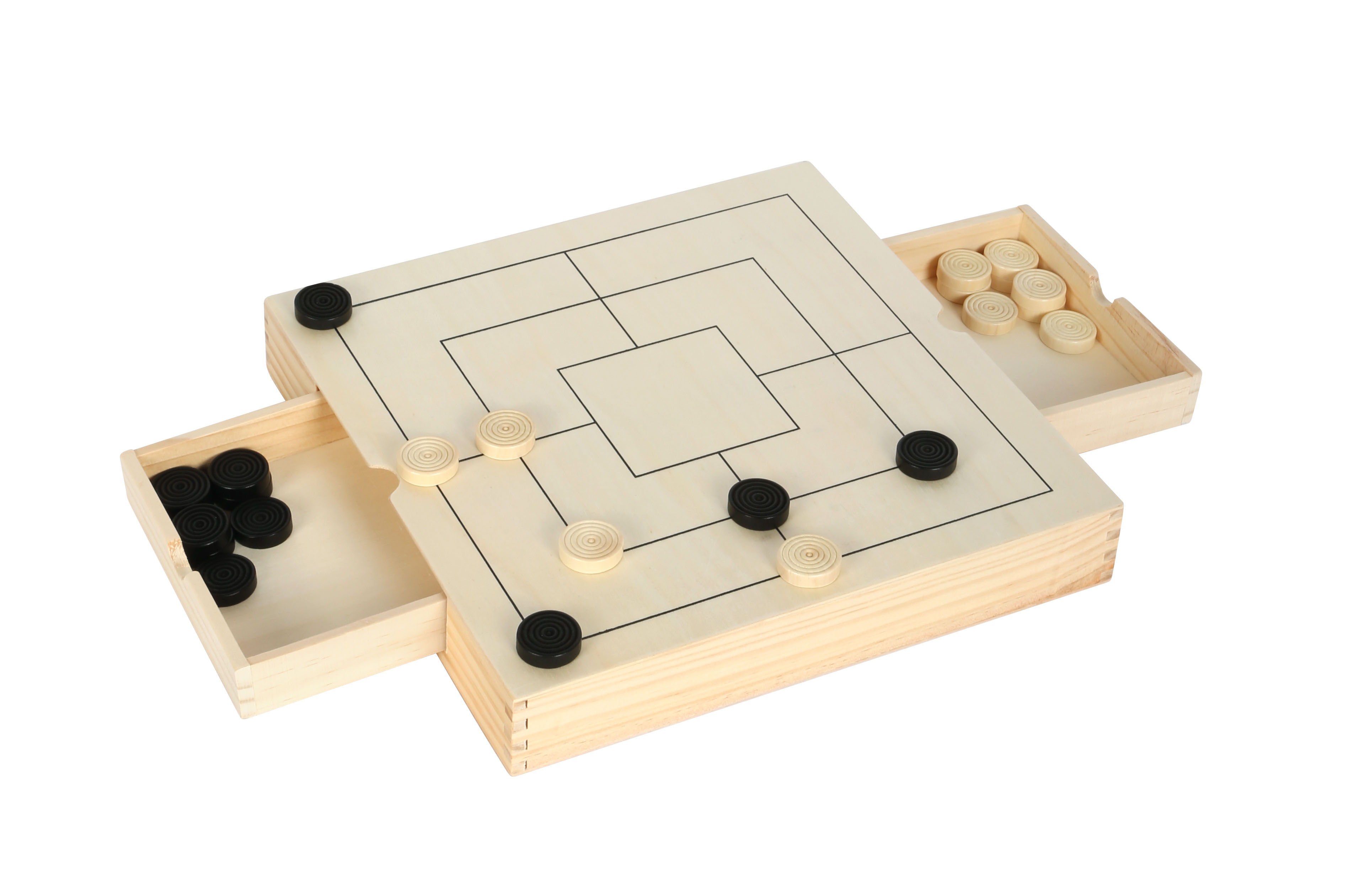 Spiele-Set Schach, Dame & Mühle für Kinder