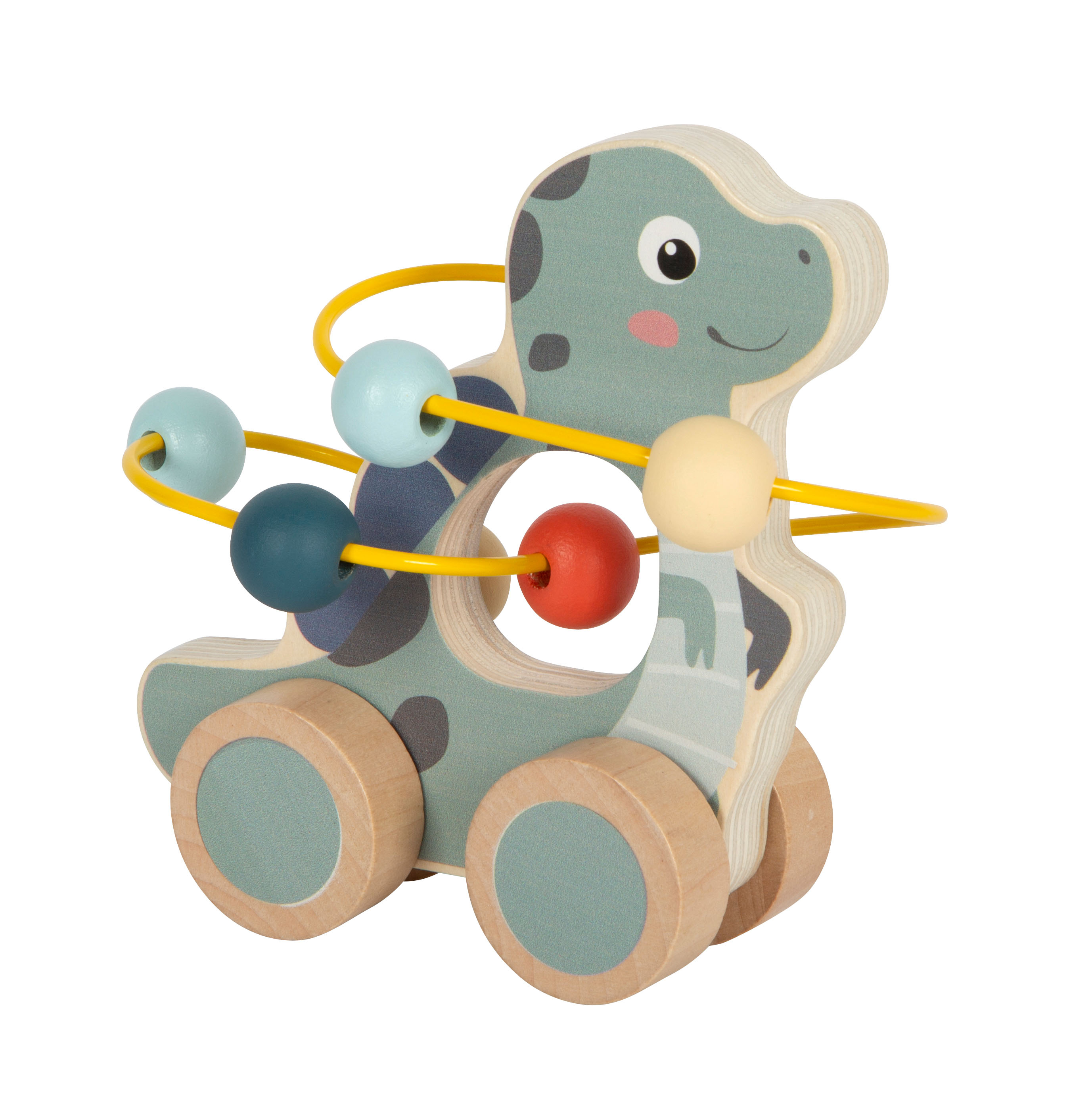Dino-Schiebetier aus Holz zum Spielen