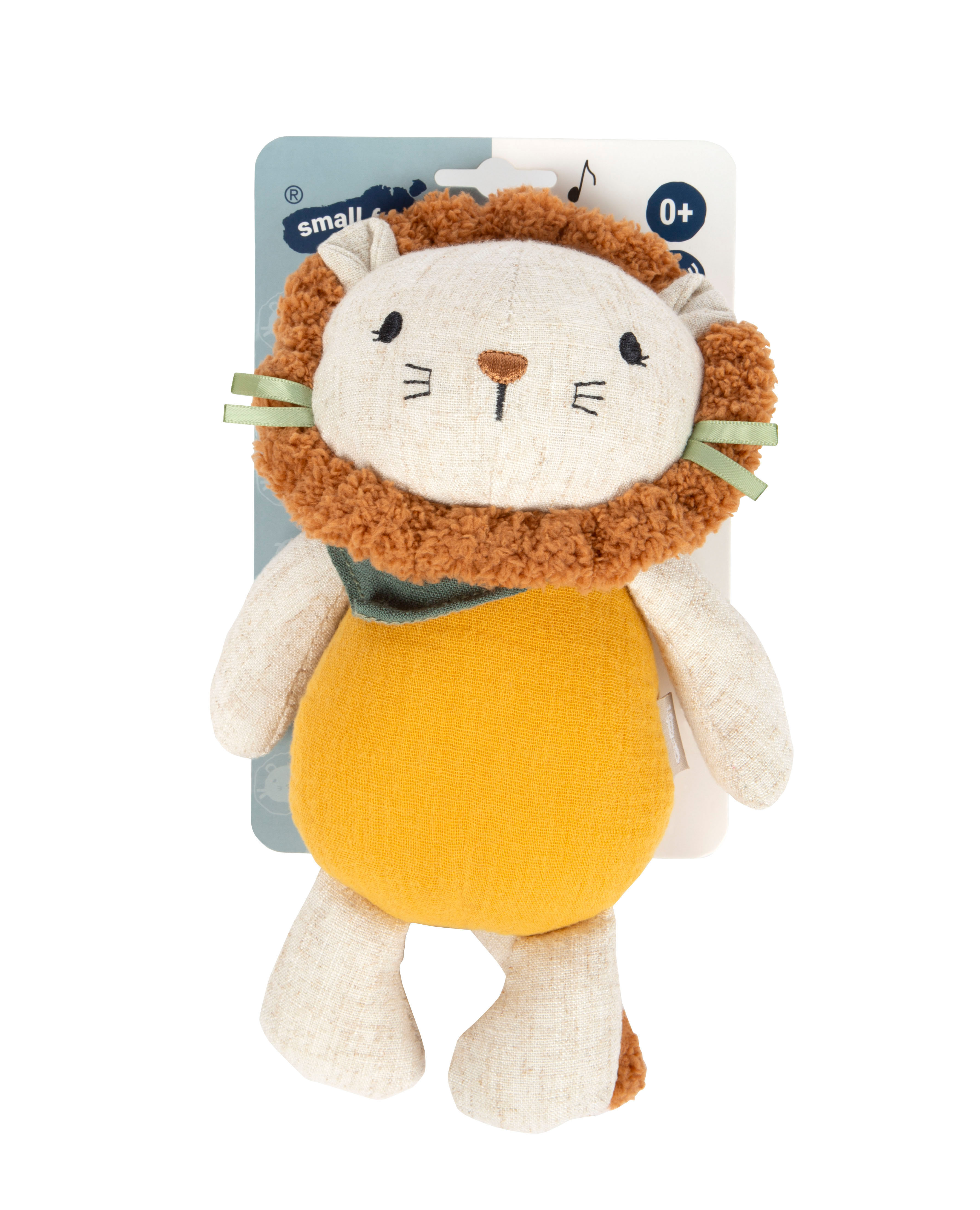 Babyspielzeug Spieluhr aus Stoff Little Lion in der Verpackung