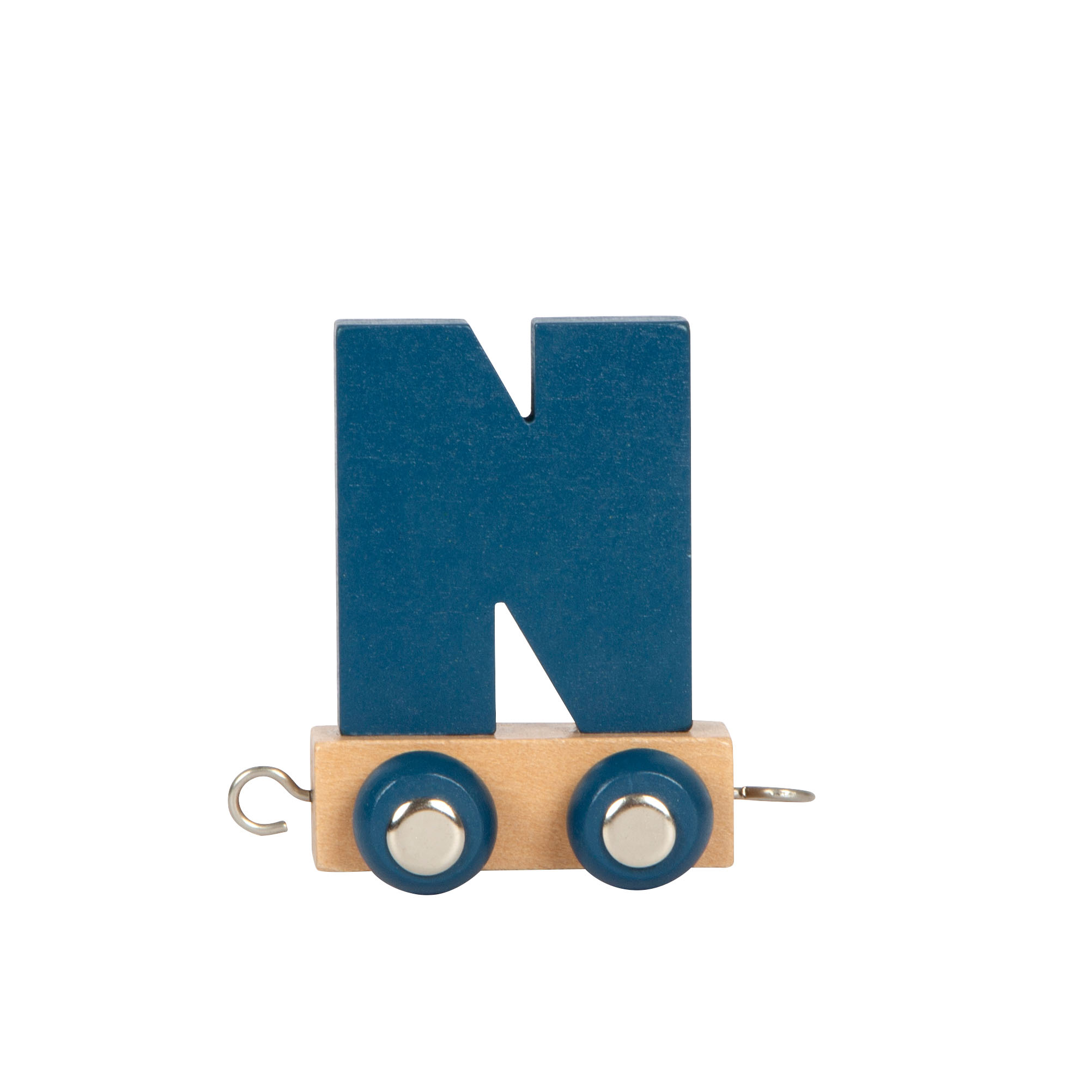 Blauer Buchstabenzug N aus Holz