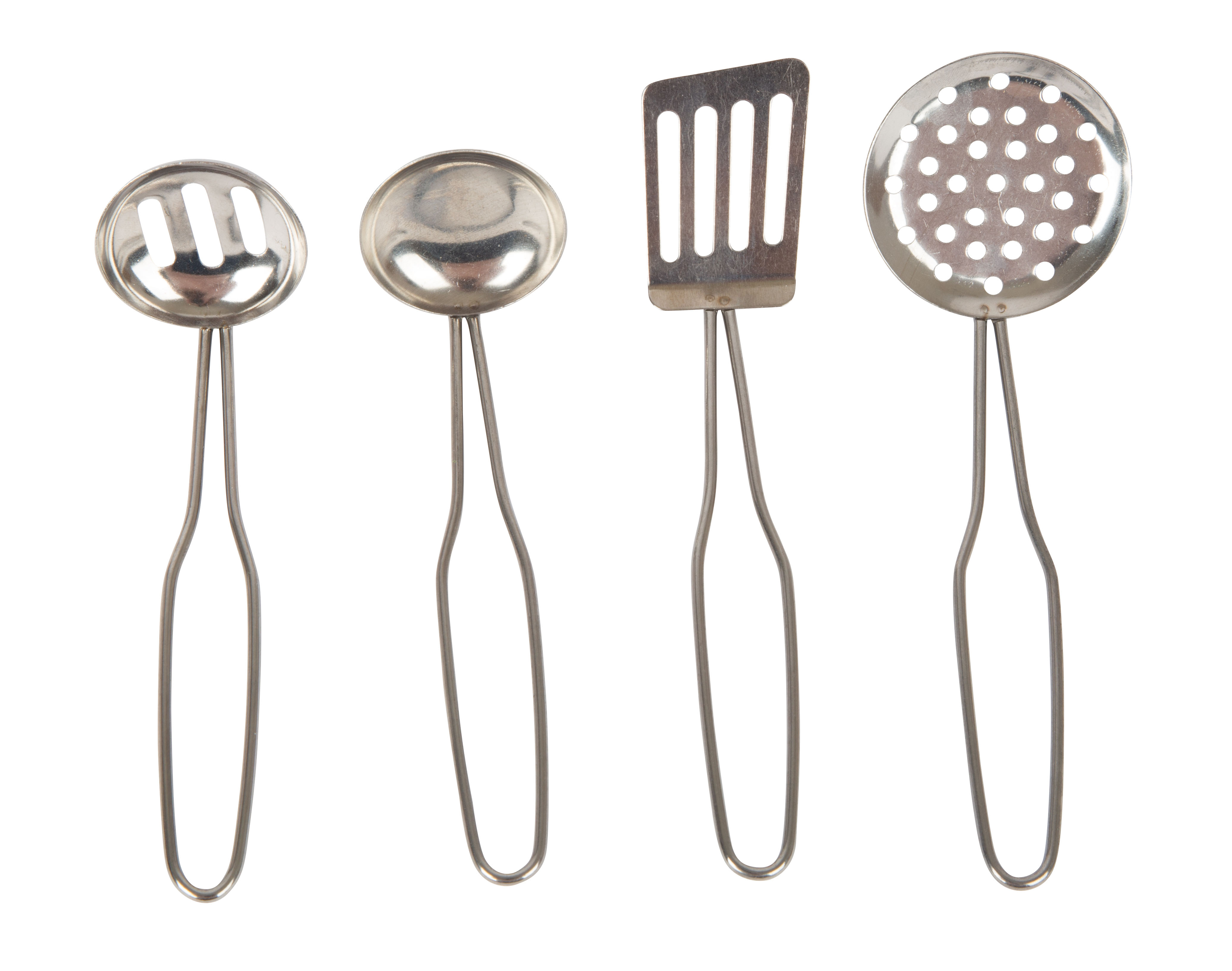 Kochutensilien aus Metall für Kinder zum kochen in der eigenen Spielküche