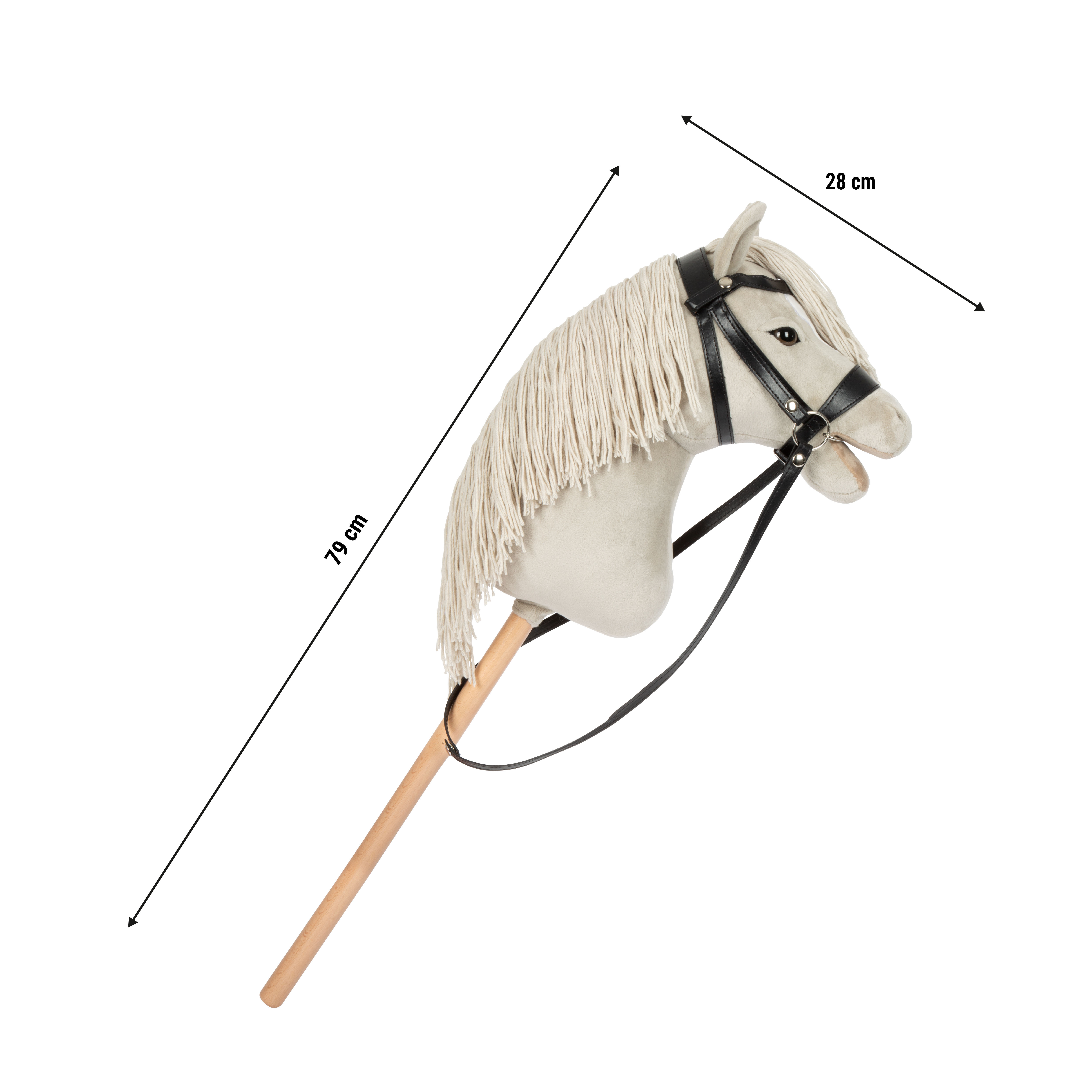 Maßsstabsskizze von grauem Hobby Horse