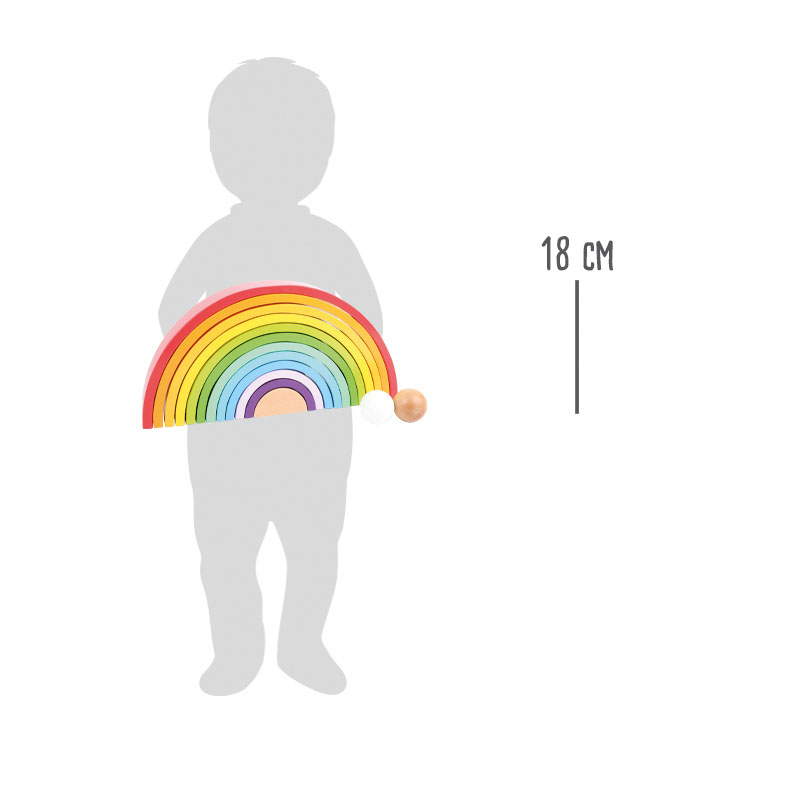 Holzbausteine Regenbogen XL für Kinder