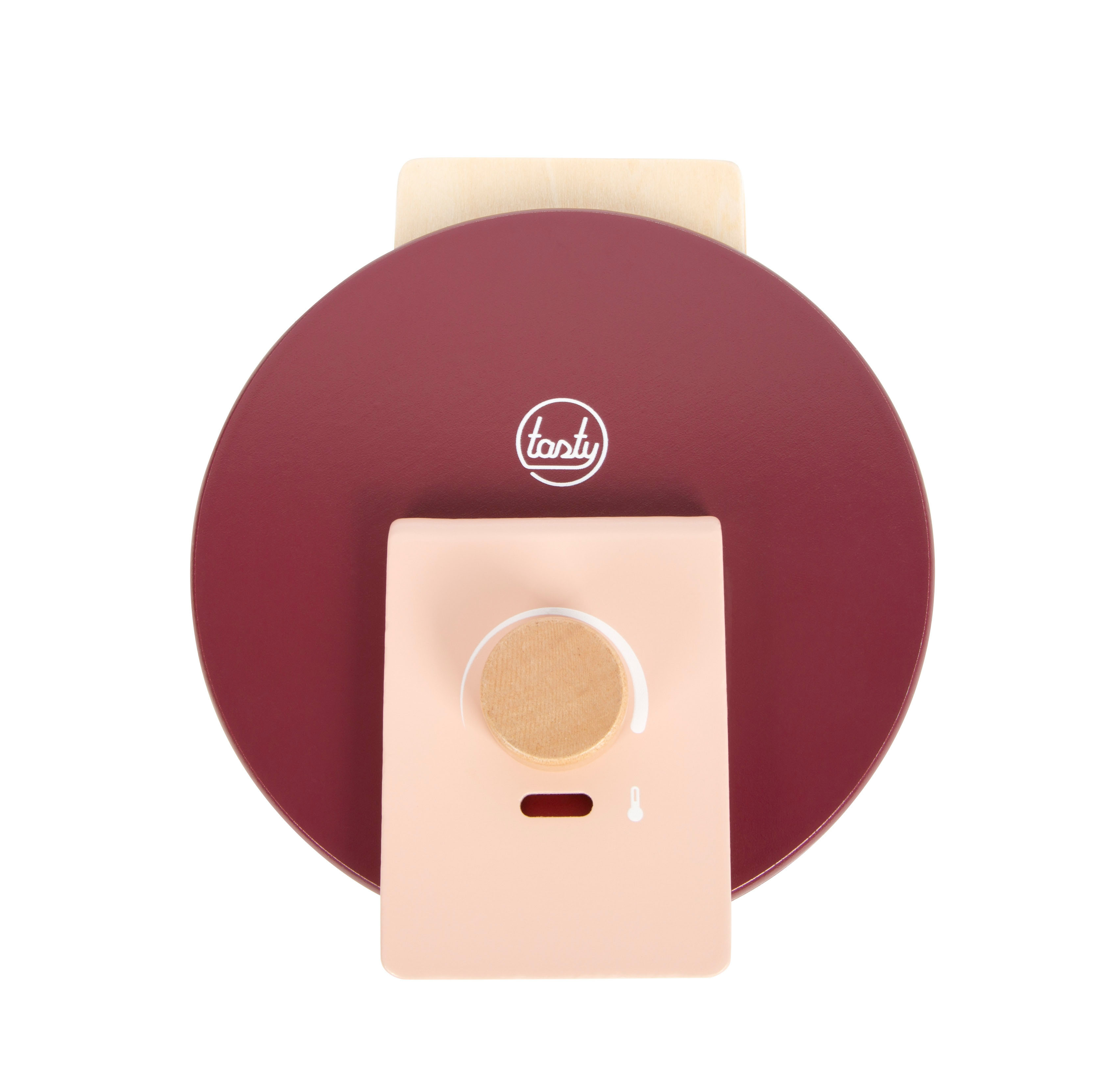 rot, runder Teller, paddle, thermostat, pale pink stand