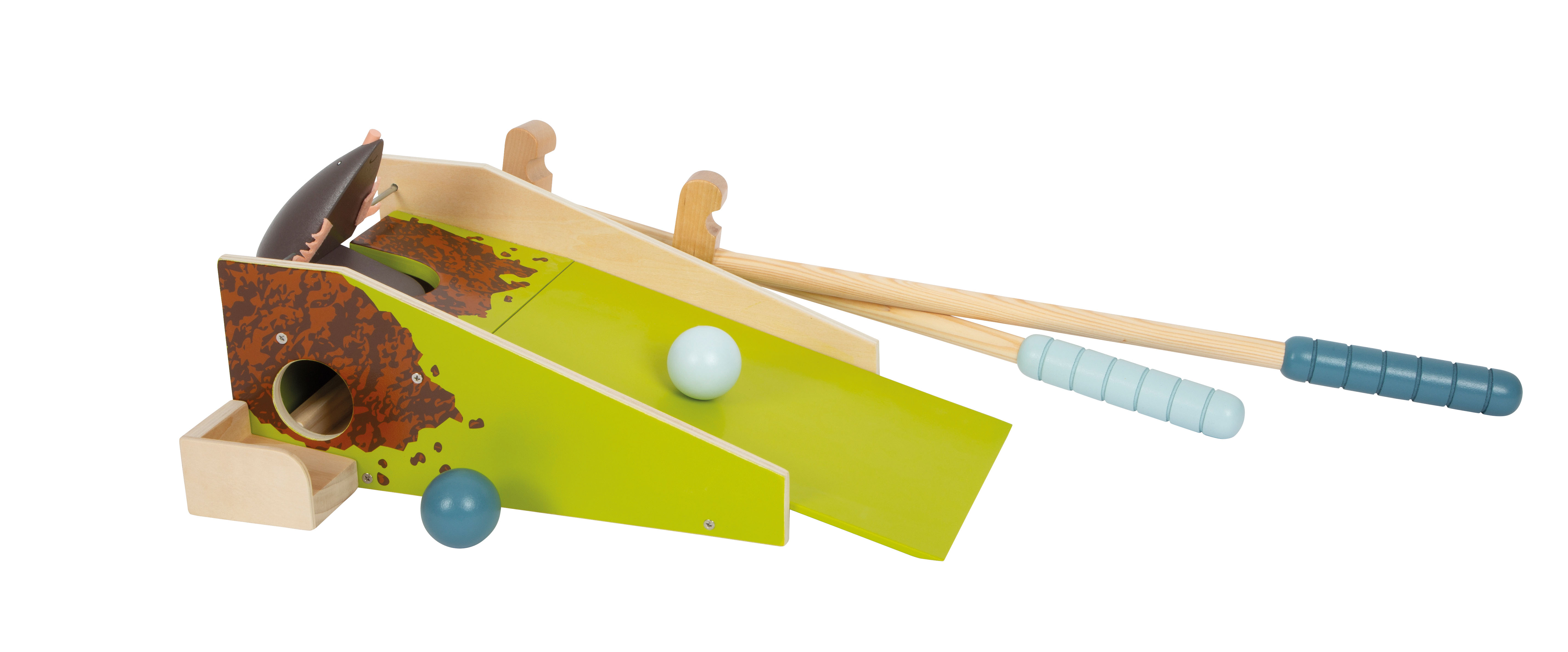 Kinder-Minigolf Spiel im Maulwurf-Design