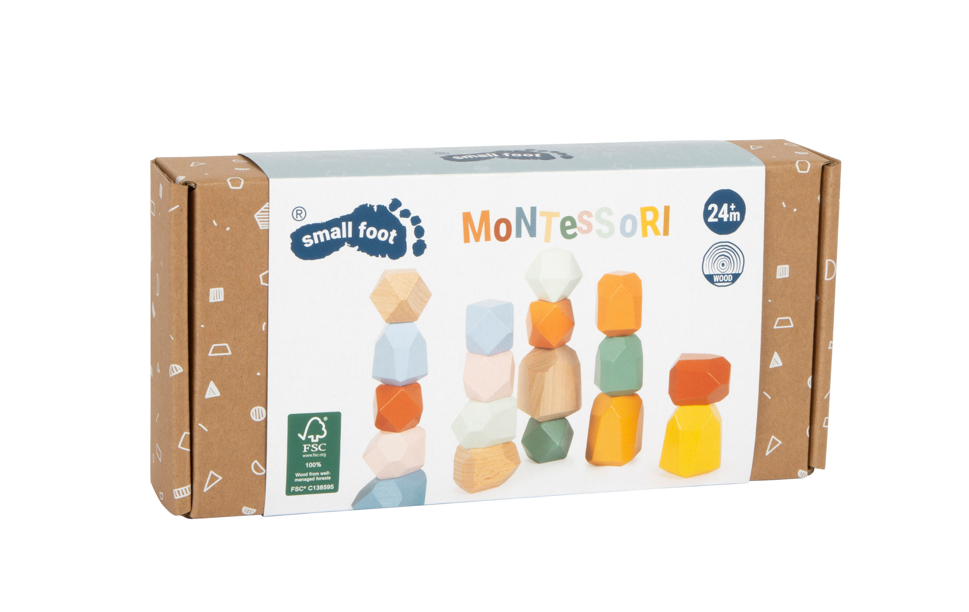 Verpackung von Montessori Balanciersteinen