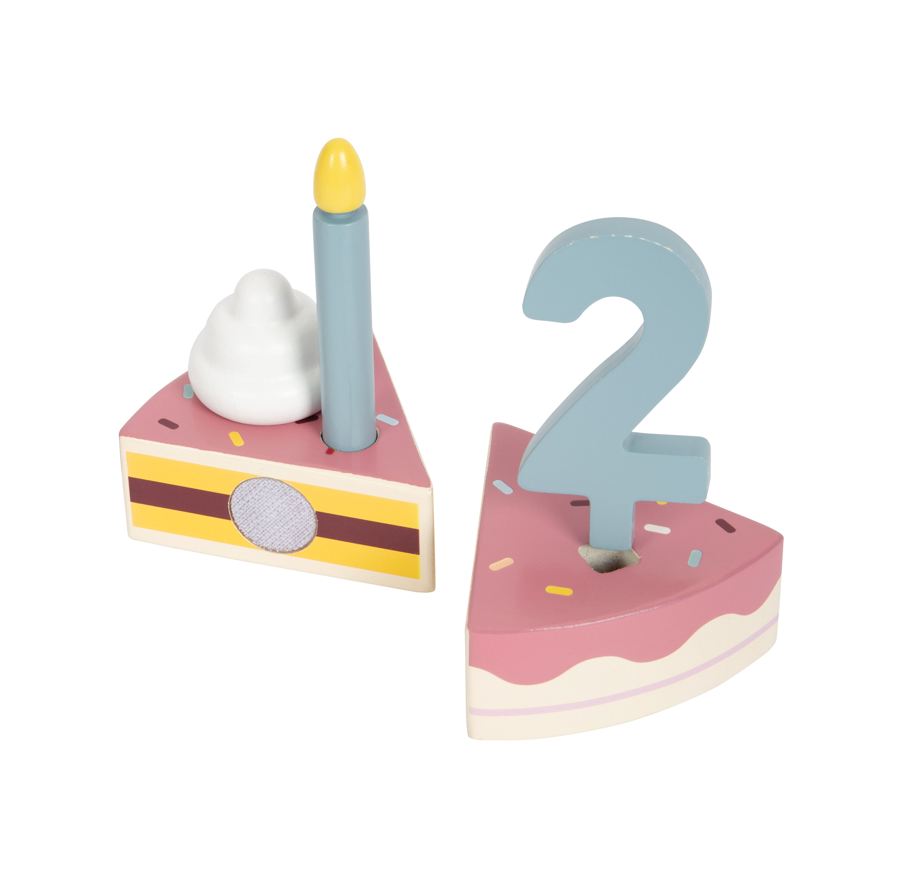 Kuchenstücke mit Klett zum Schneiden