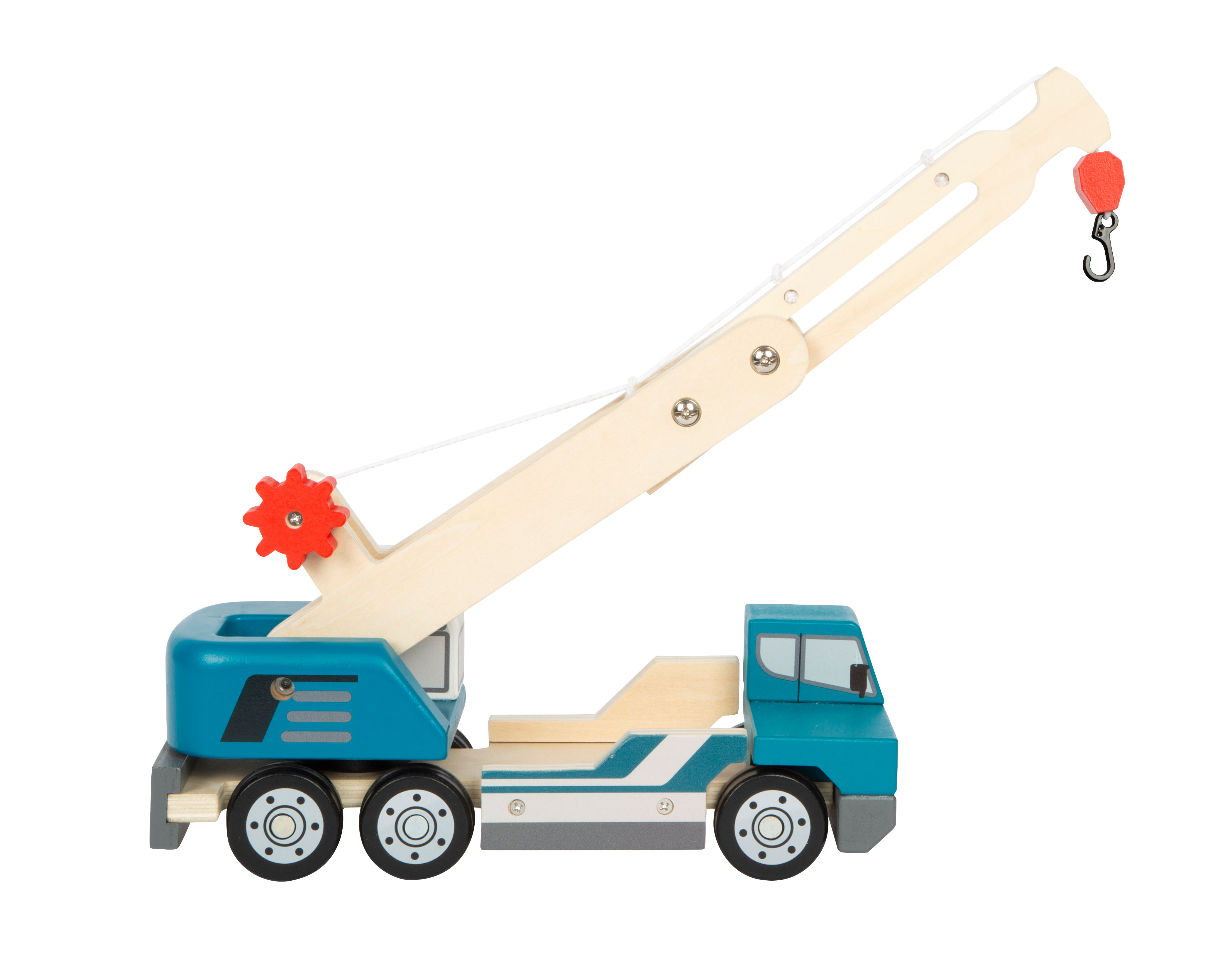 Profilansicht Kranwagen mit ausgezogenem Arm